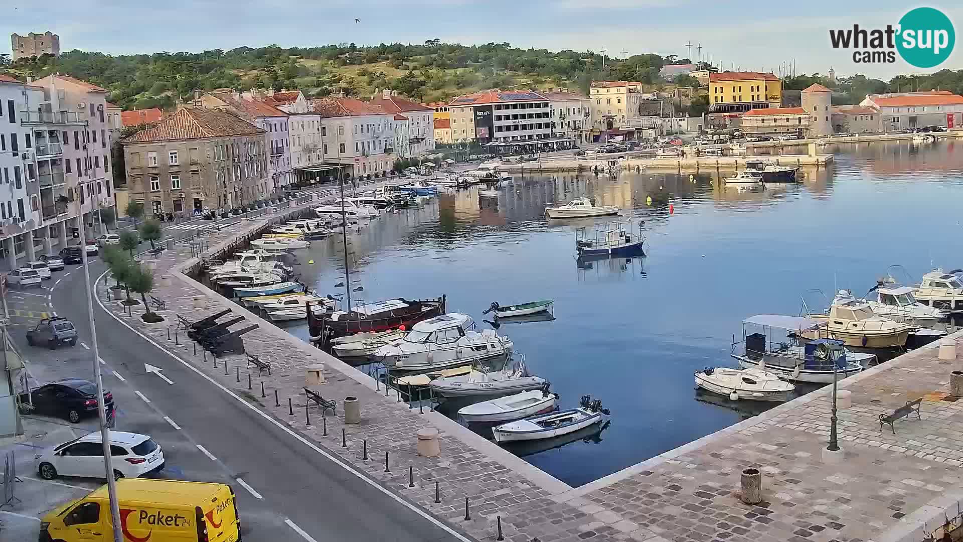 Webcam Senj – Panoramablick auf die Riva Senj