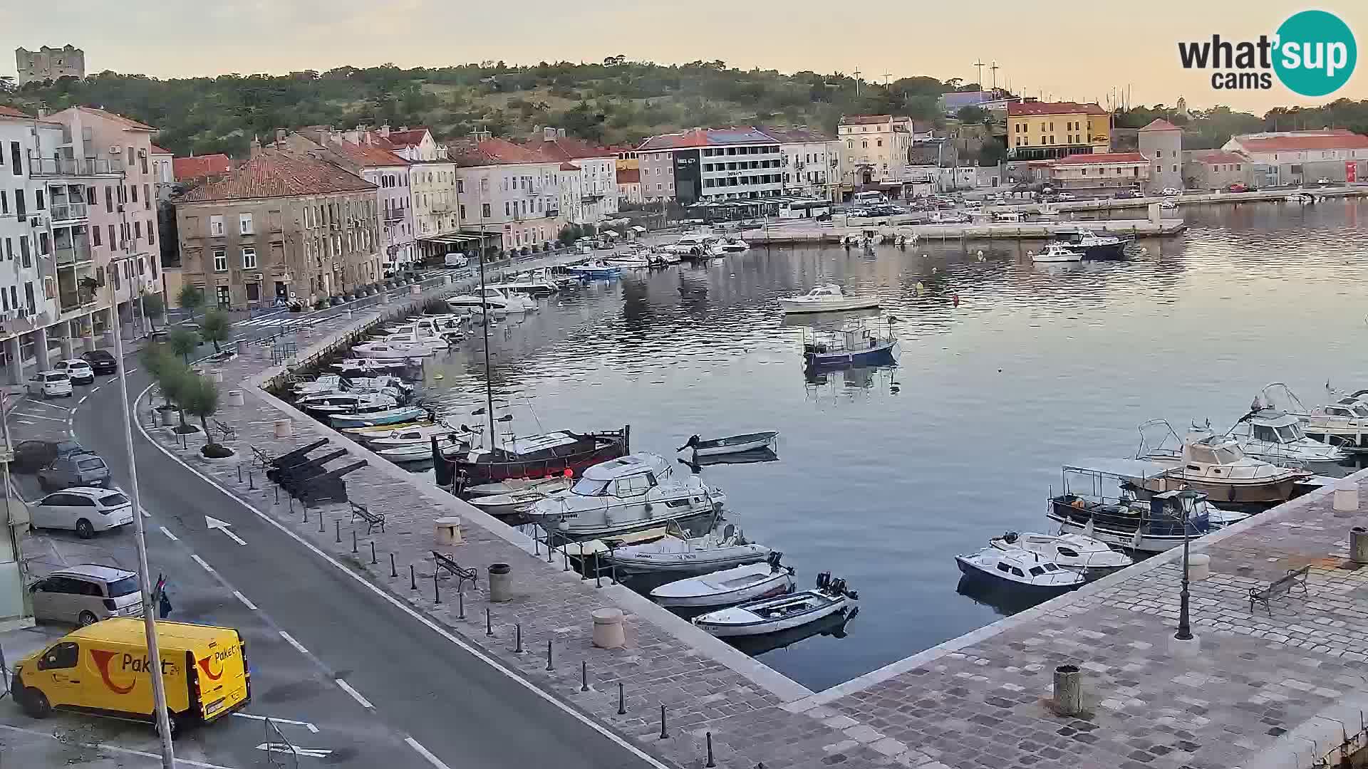 Livecam Senj – Vue panoramique de Senj riva