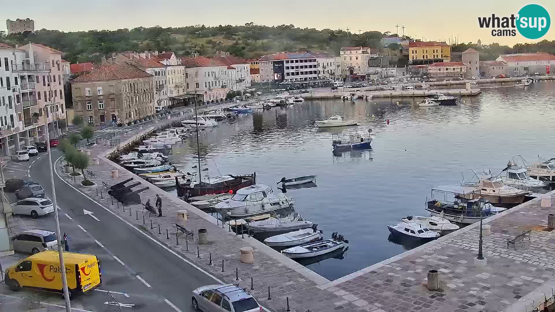 Webcam Senj – Panoramablick auf die Riva Senj