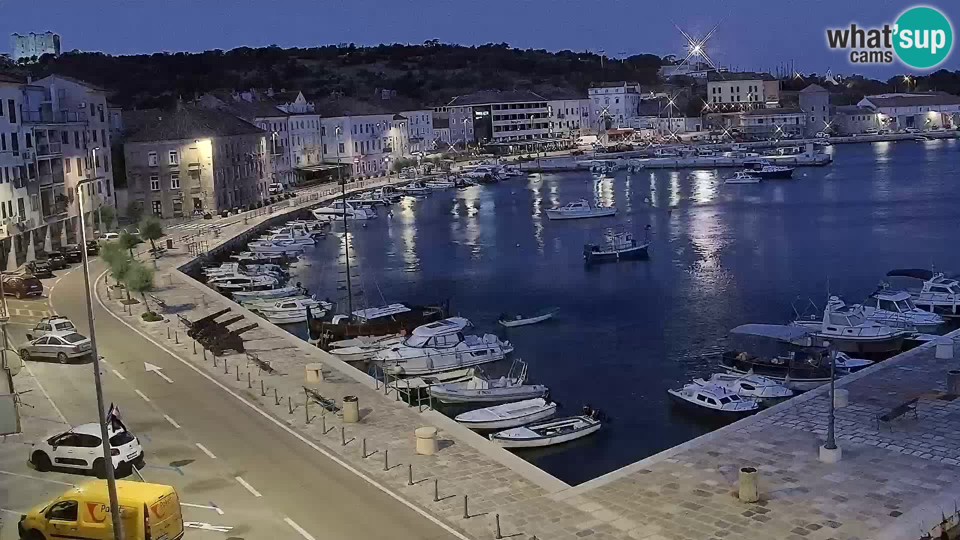 Webcam Senj – Panoramablick auf die Riva Senj