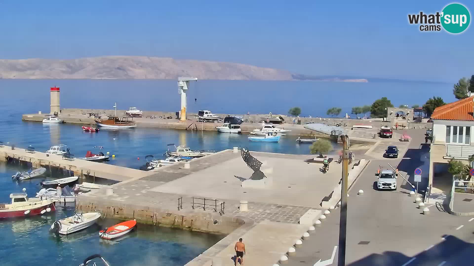 Webcam Senj – Panoramablick auf die Riva Senj