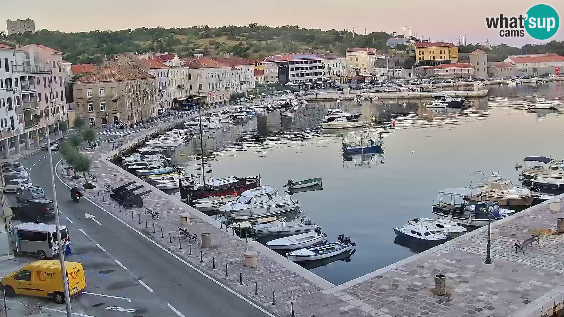 Livecam Senj – Vue panoramique de Senj riva