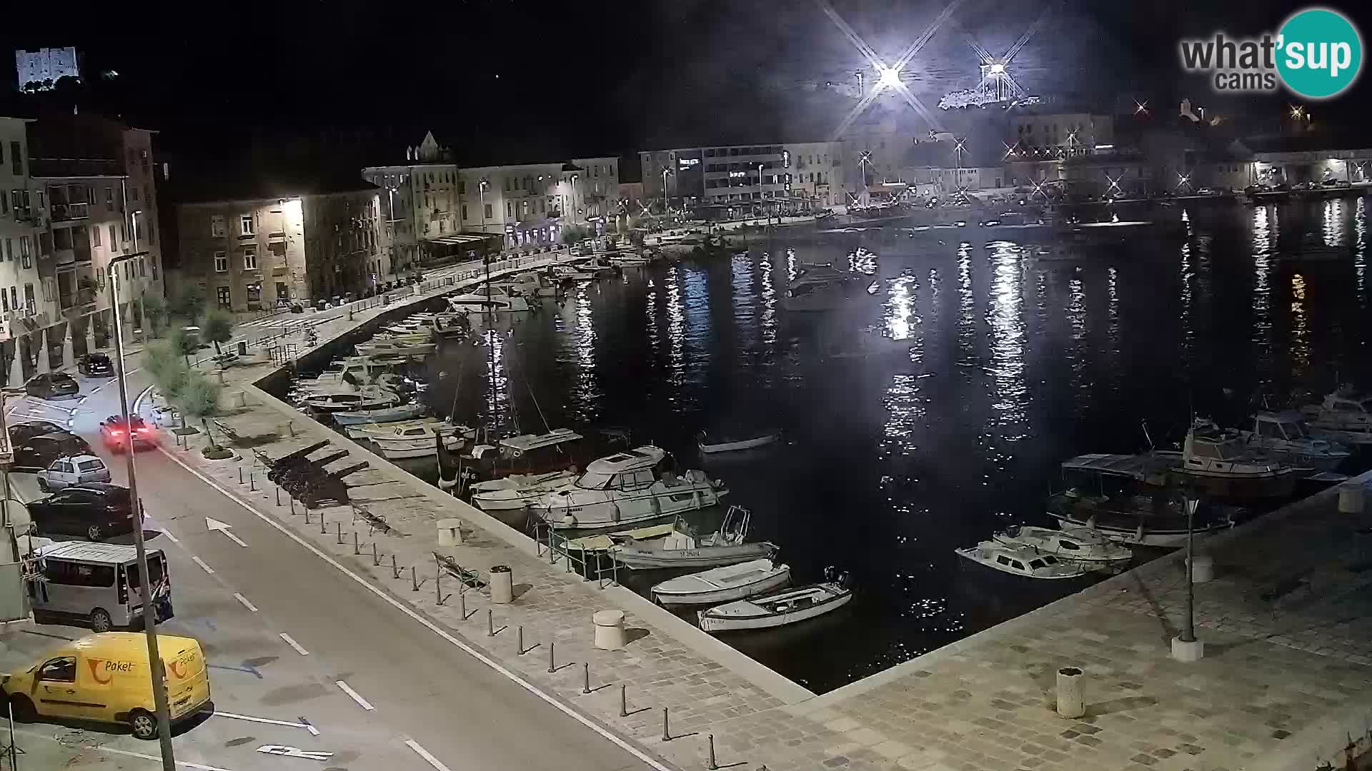 Webcam Senj – Panoramablick auf die Riva Senj