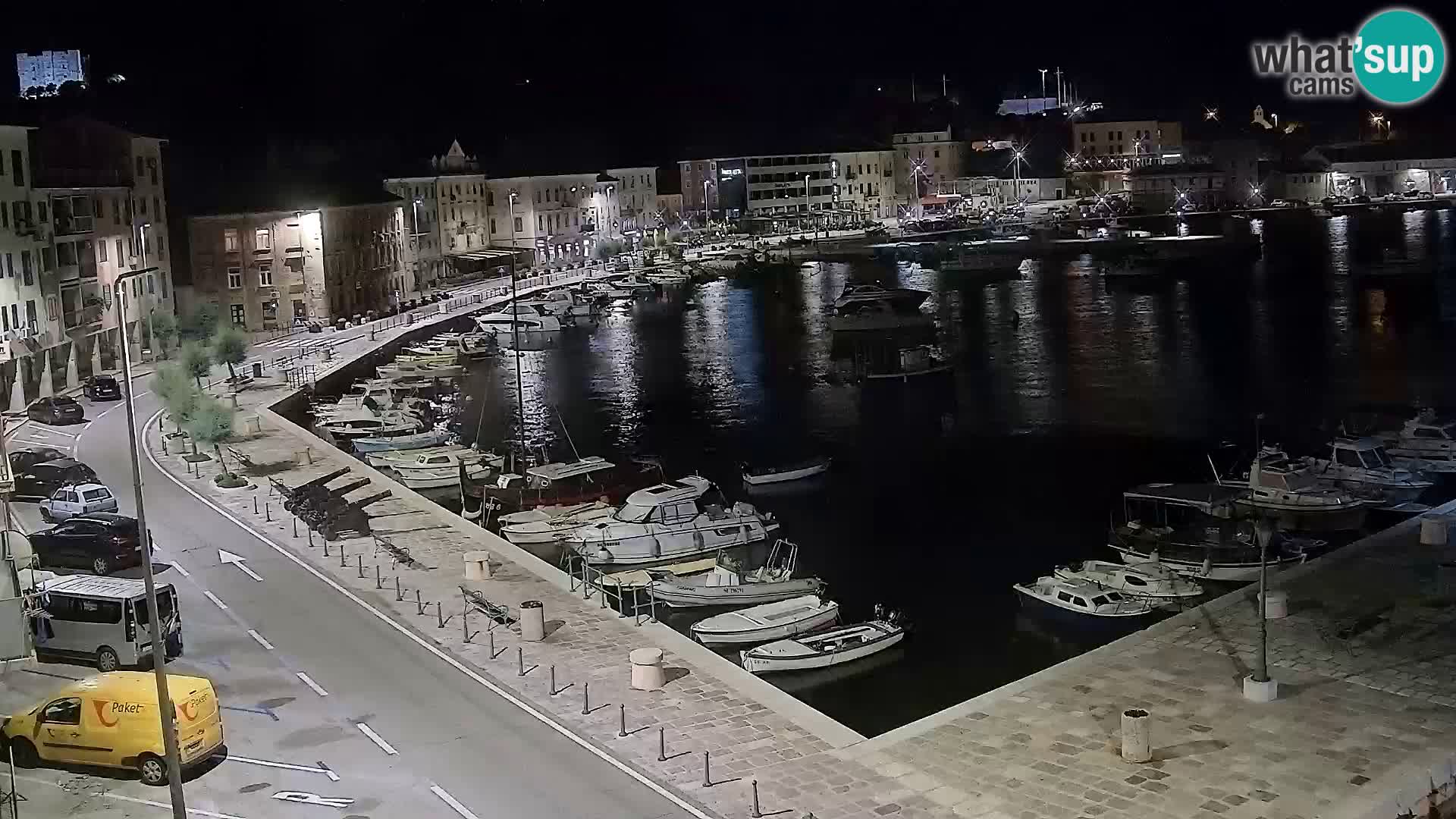 Webcam Senj – Panoramablick auf die Riva Senj
