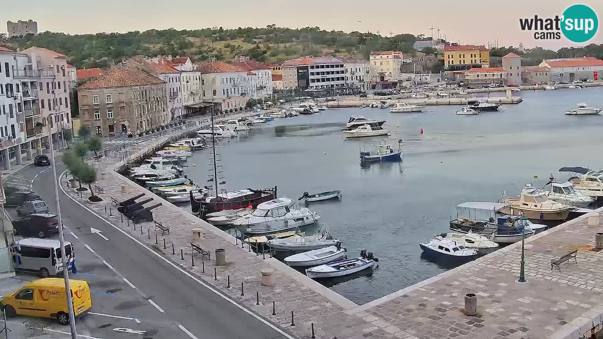 Livecam Senj – Vue panoramique de Senj riva