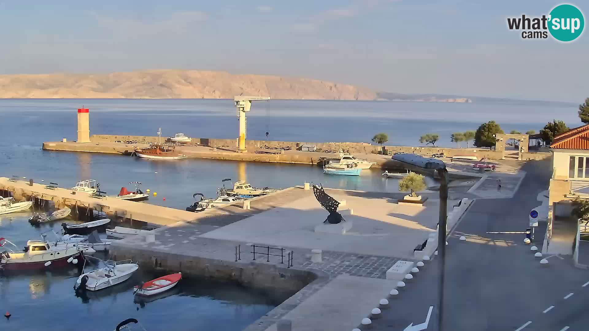 Livecam Senj – Vue panoramique de Senj riva
