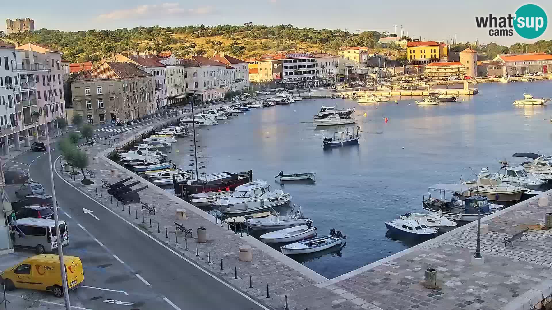 Livecam Senj – Vue panoramique de Senj riva