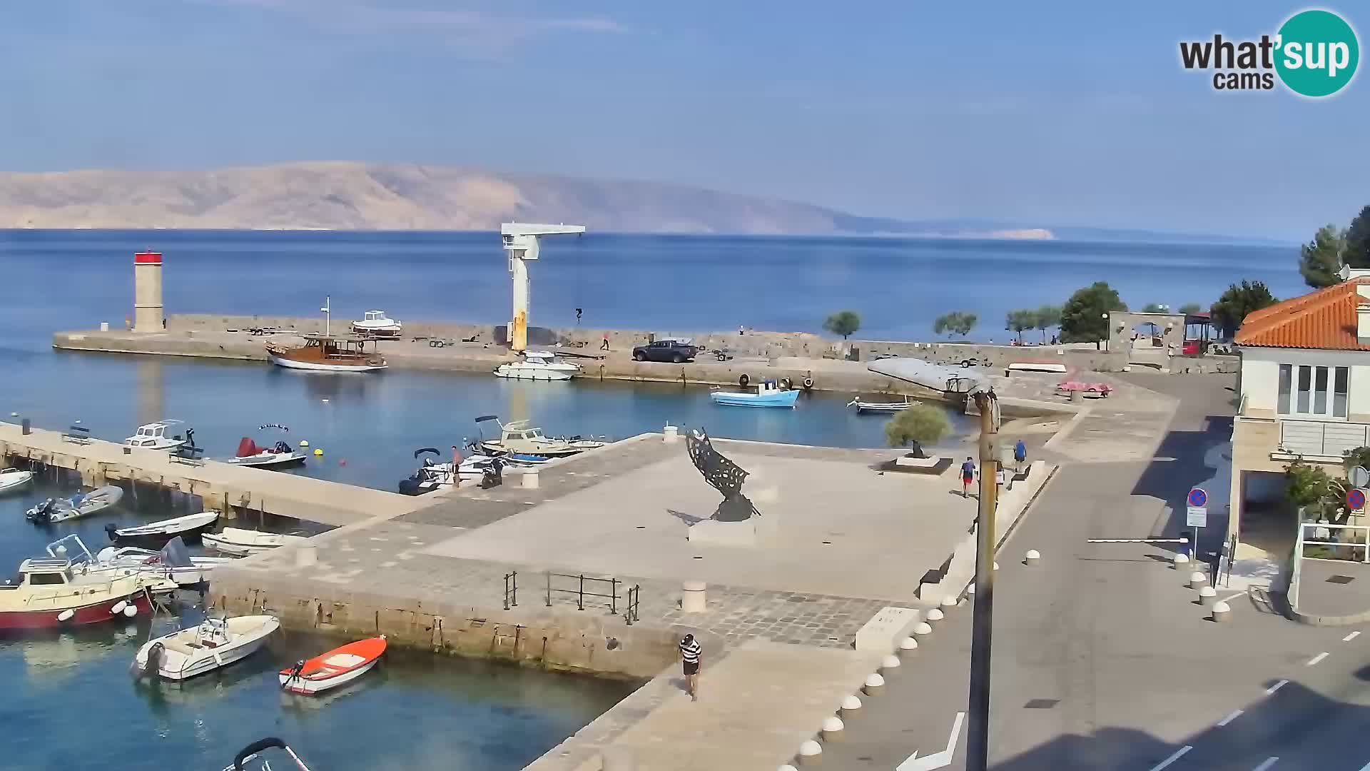 Livecam Senj – Vue panoramique de Senj riva