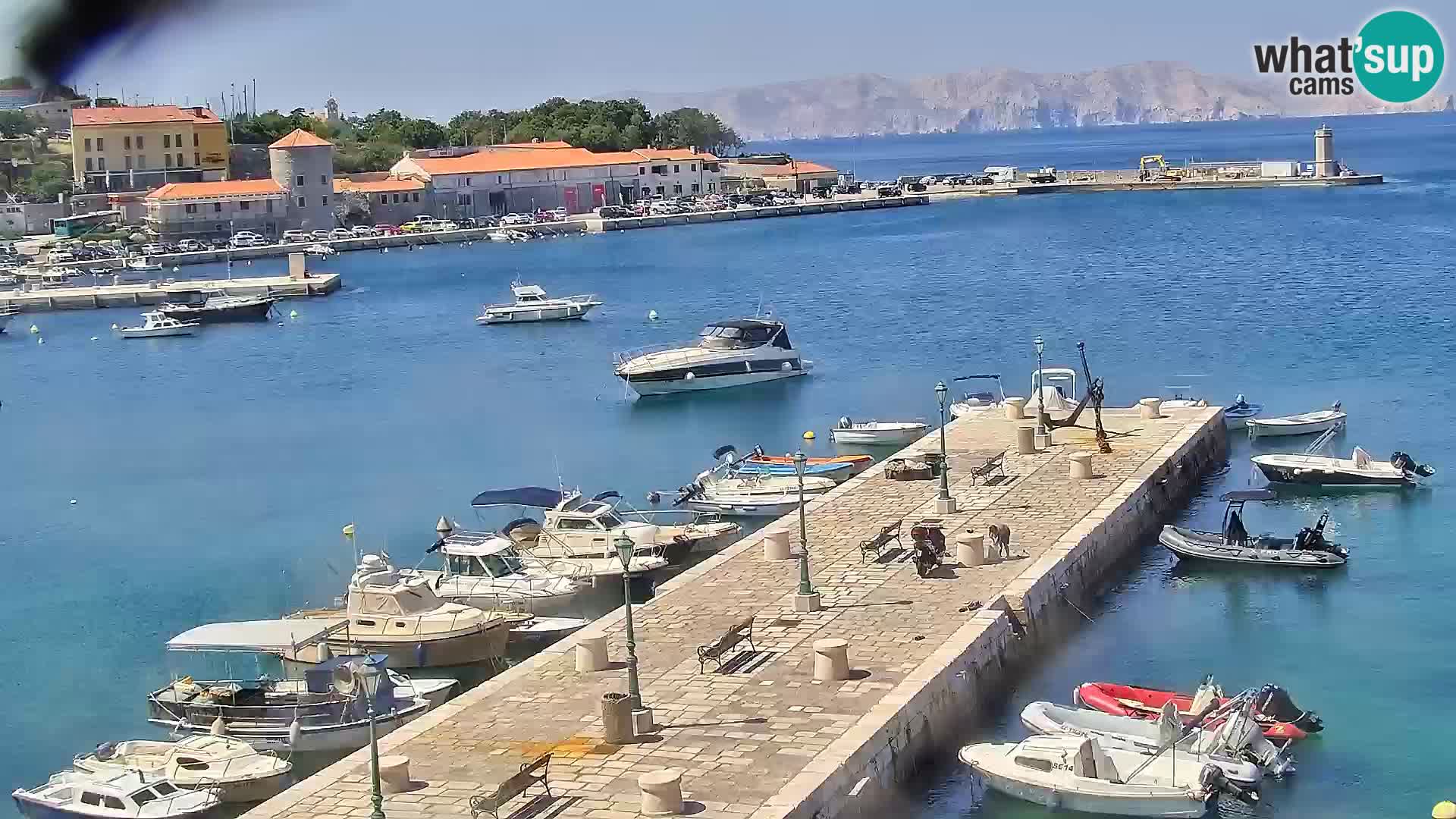 Livecam Senj – Vue panoramique de Senj riva