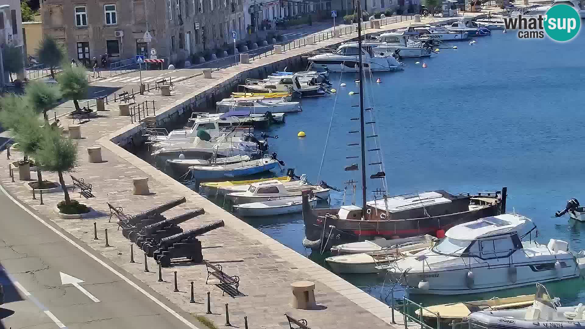 Livecam Senj – Vue panoramique de Senj riva