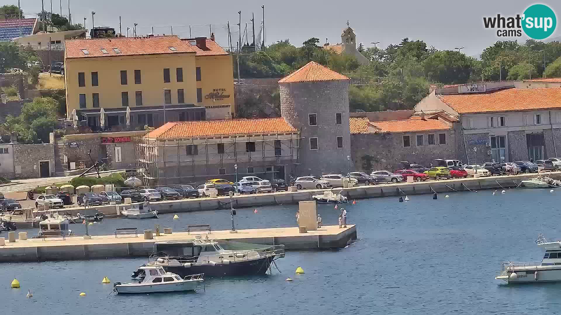 Livecam Senj – Vue panoramique de Senj riva