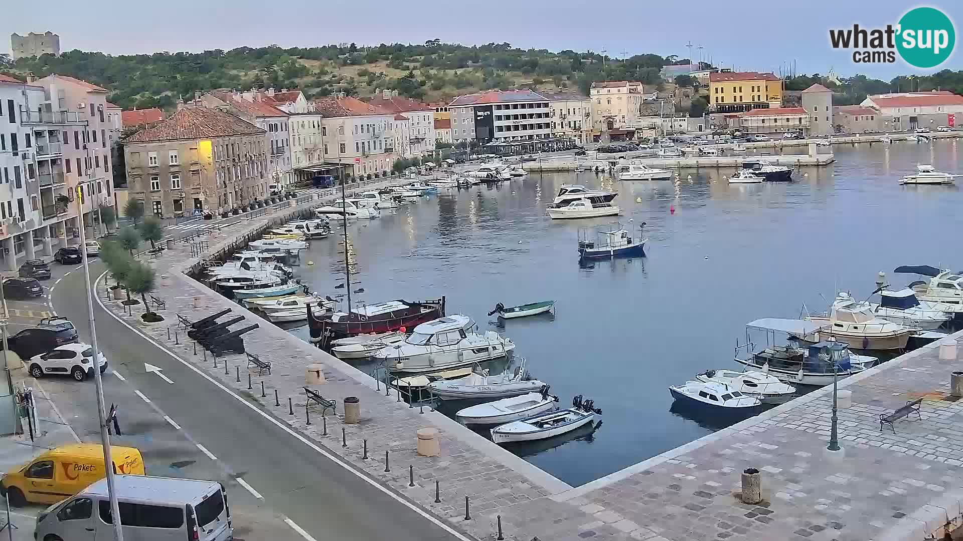 Webcam Senj – Panoramablick auf die Riva Senj
