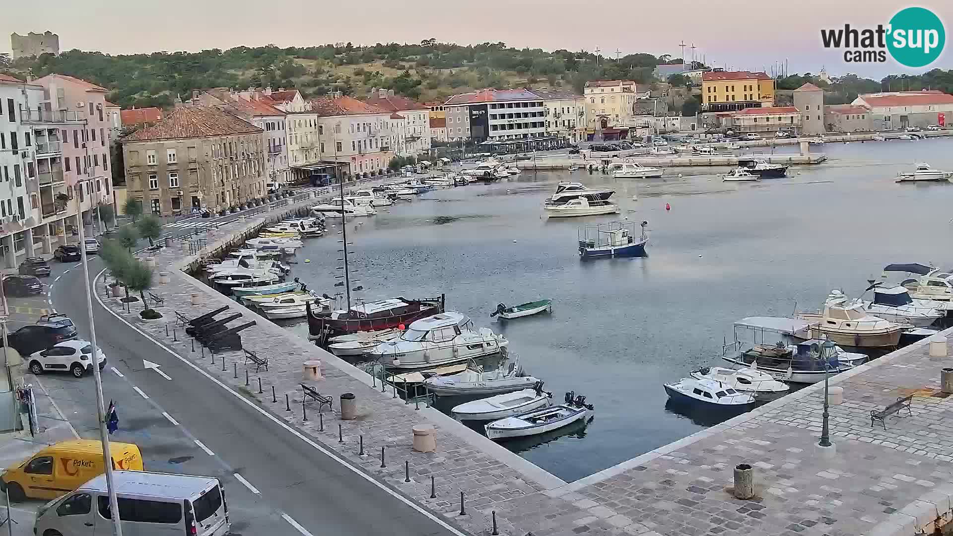 Livecam Senj – Vue panoramique de Senj riva