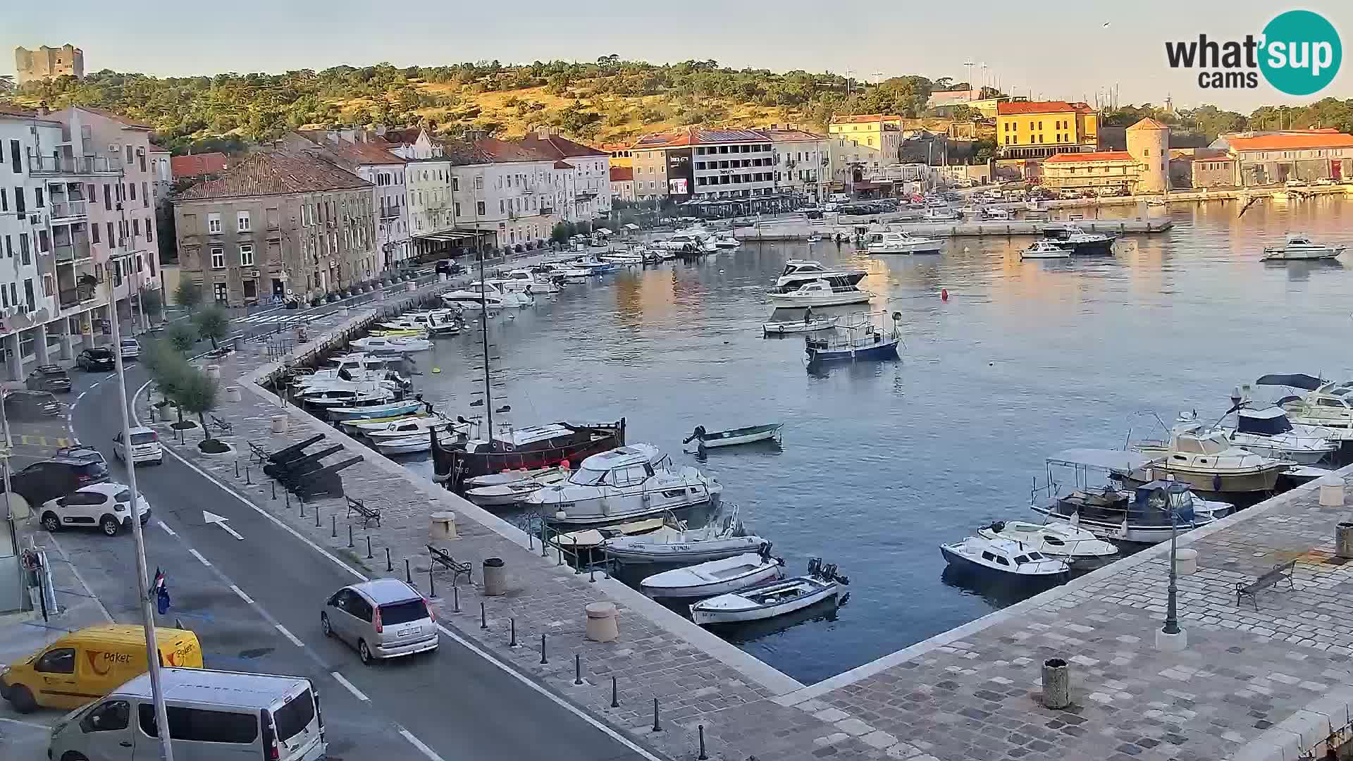 Livecam Senj – Vue panoramique de Senj riva