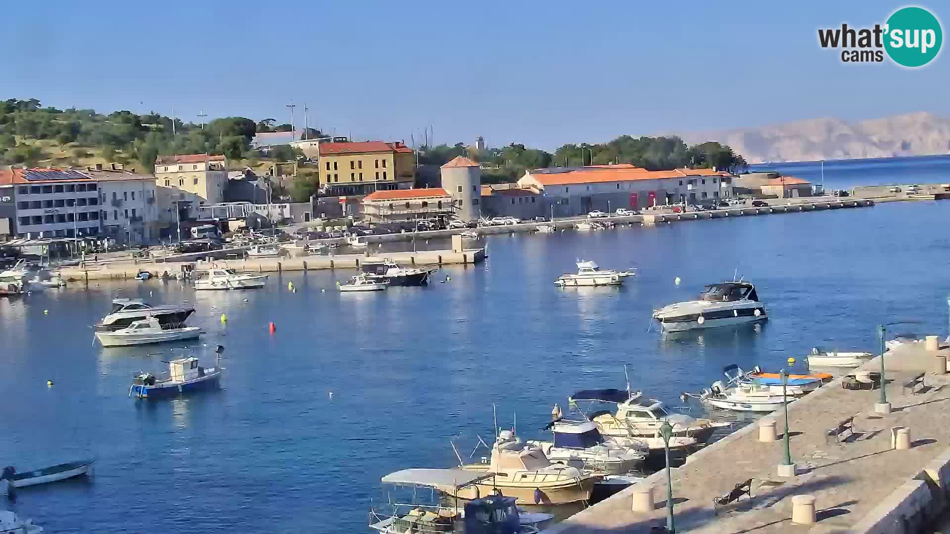 Livecam Senj – Vue panoramique de Senj riva