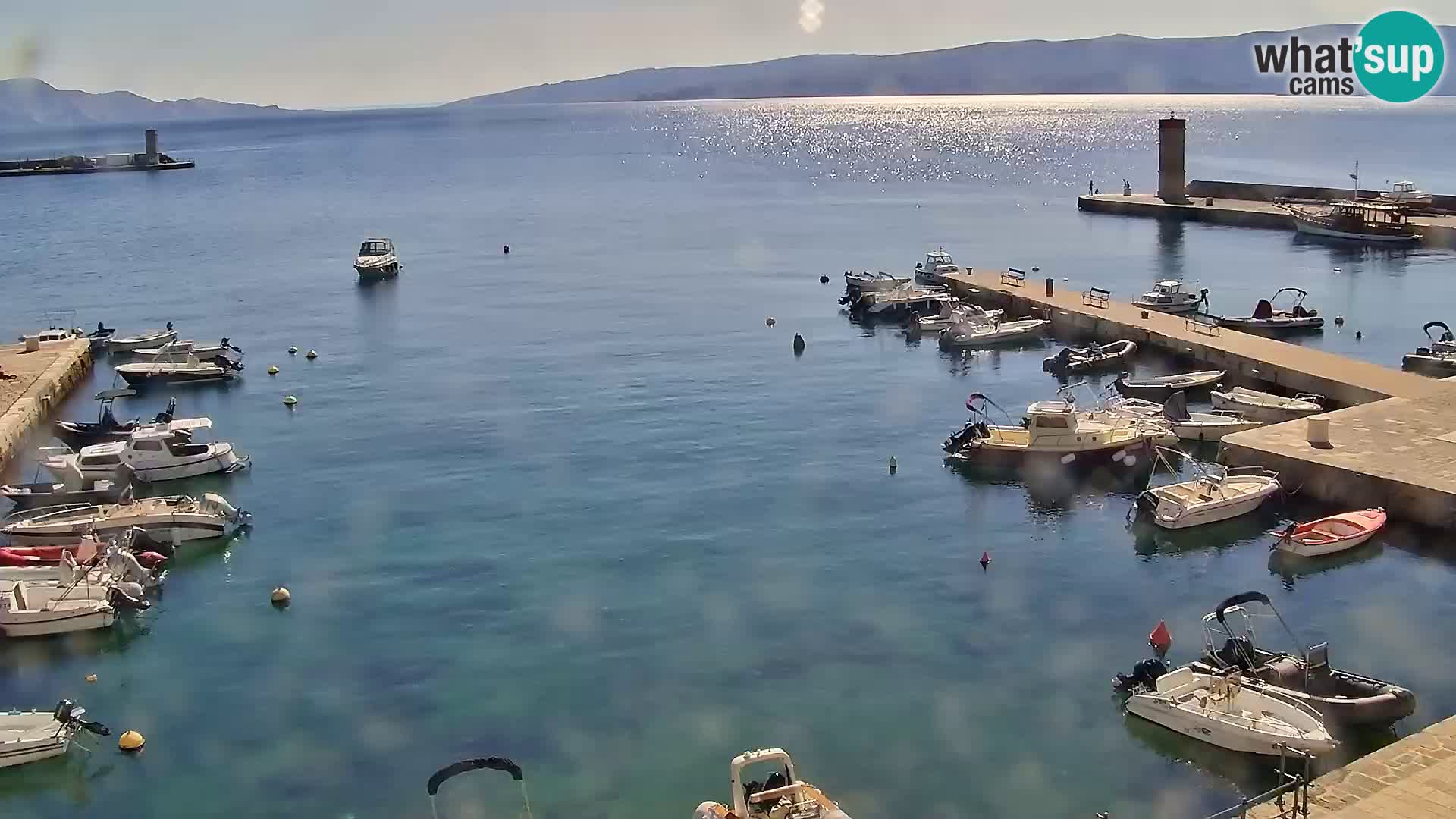 Livecam Senj – Vue panoramique de Senj riva