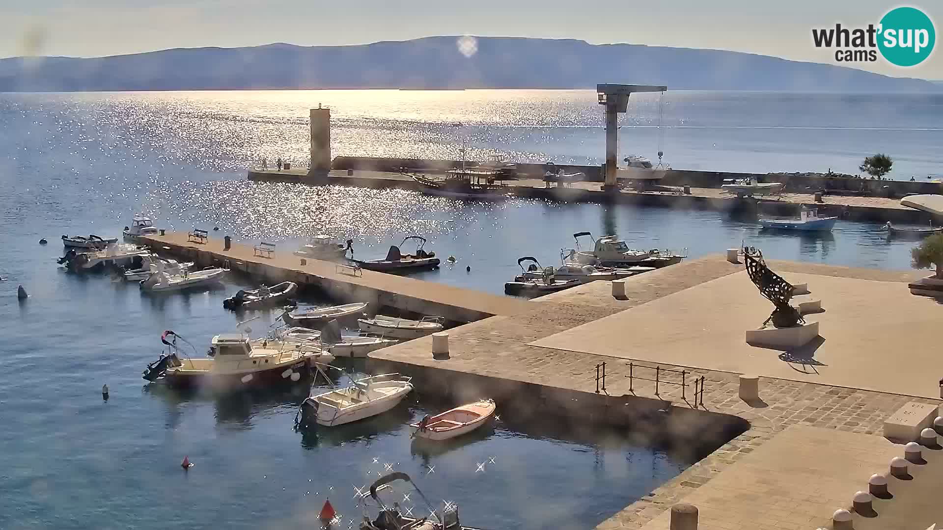 Livecam Senj – Vue panoramique de Senj riva