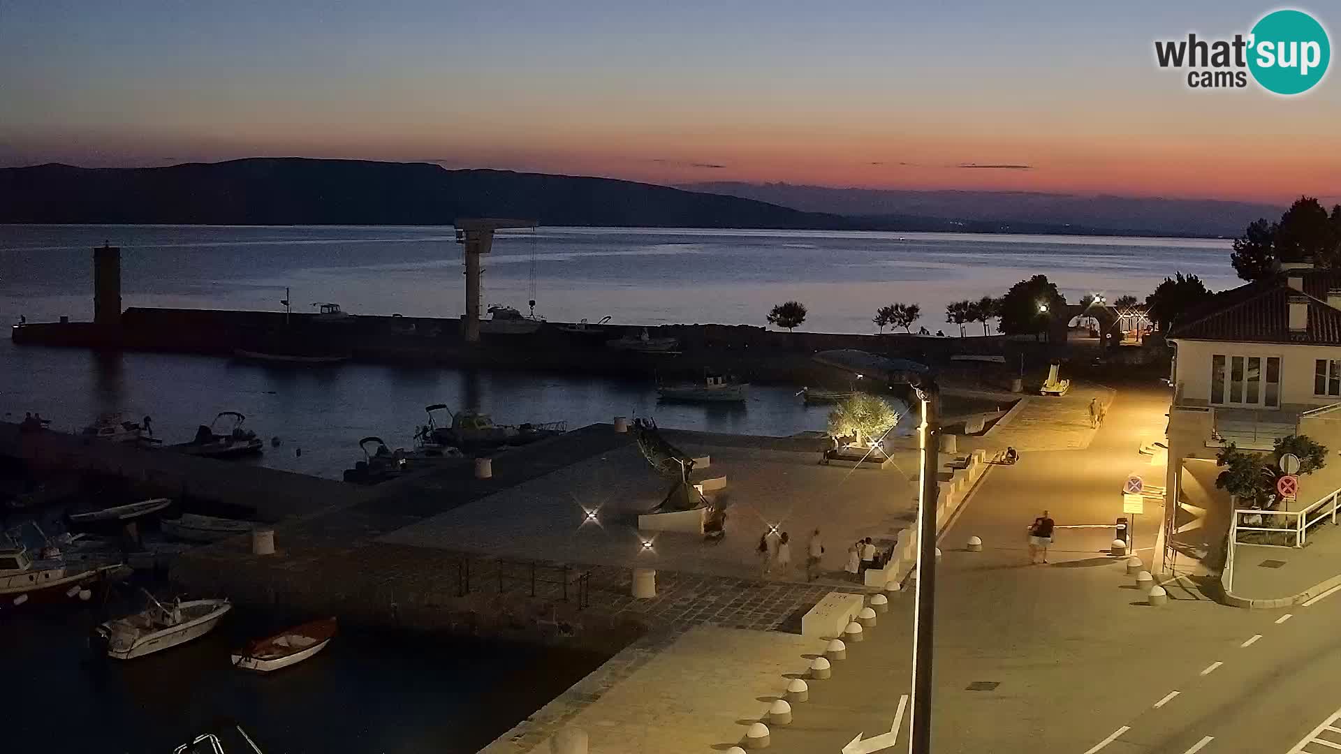Webcam Senj – Panoramablick auf die Riva Senj