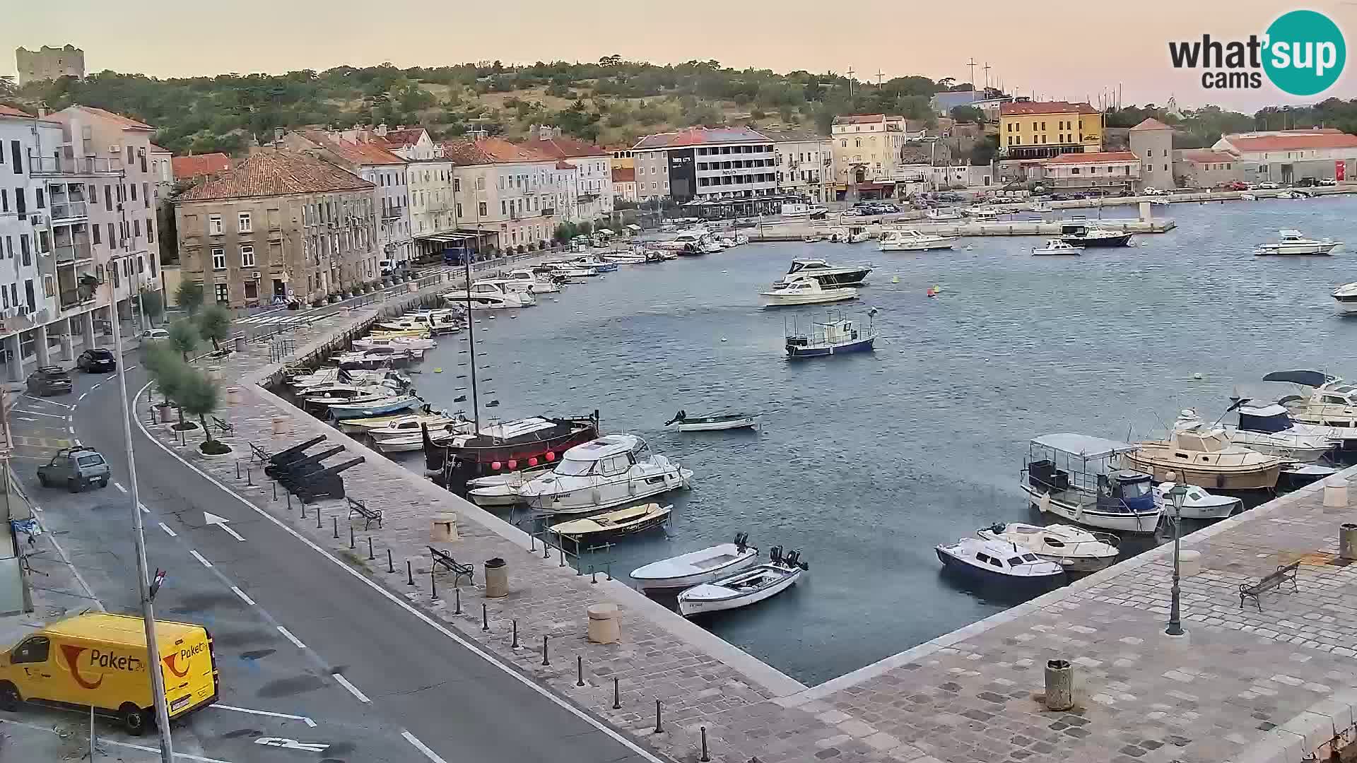 Livecam Senj – Vue panoramique de Senj riva