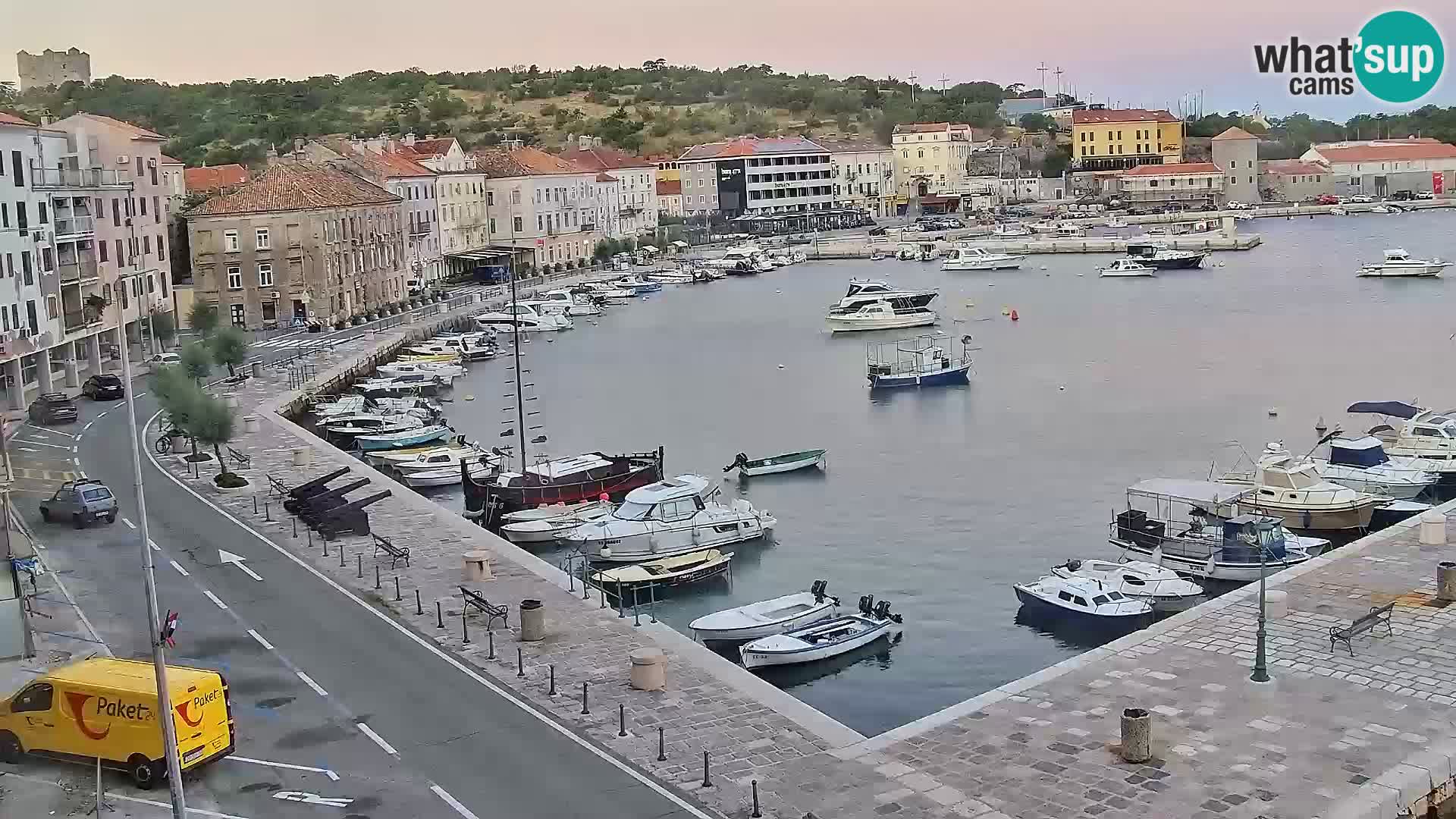 Livecam Senj – Vue panoramique de Senj riva