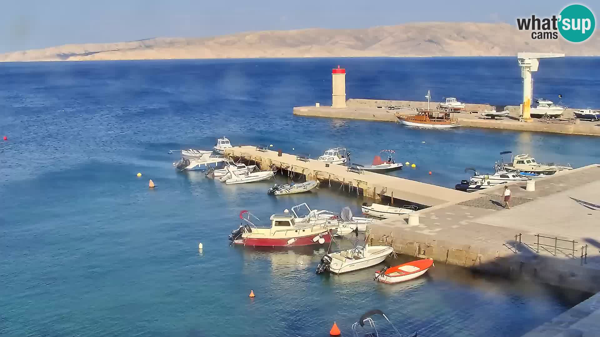 Livecam Senj – Vue panoramique de Senj riva