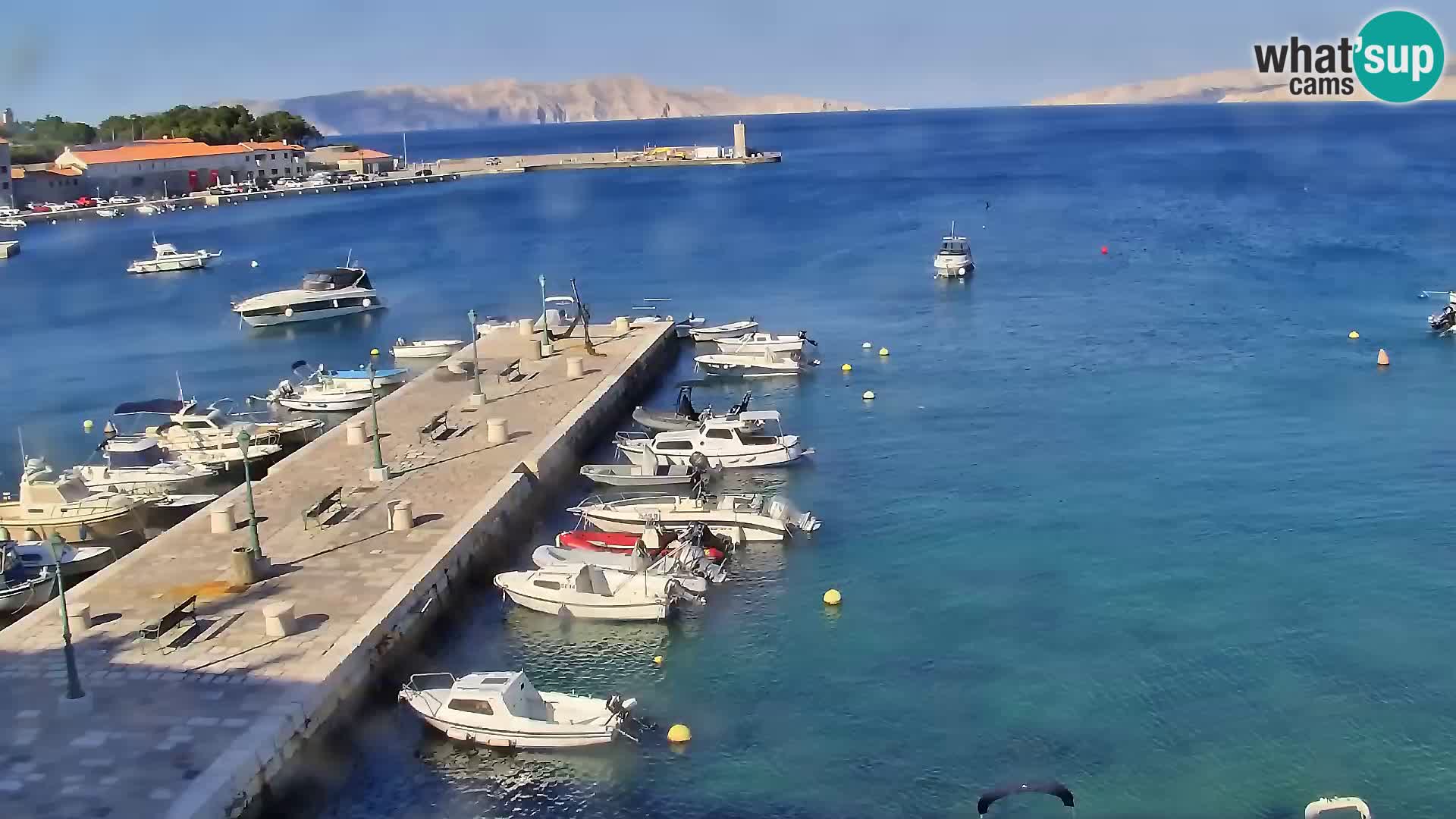 Webcam Senj – Panoramablick auf die Riva Senj
