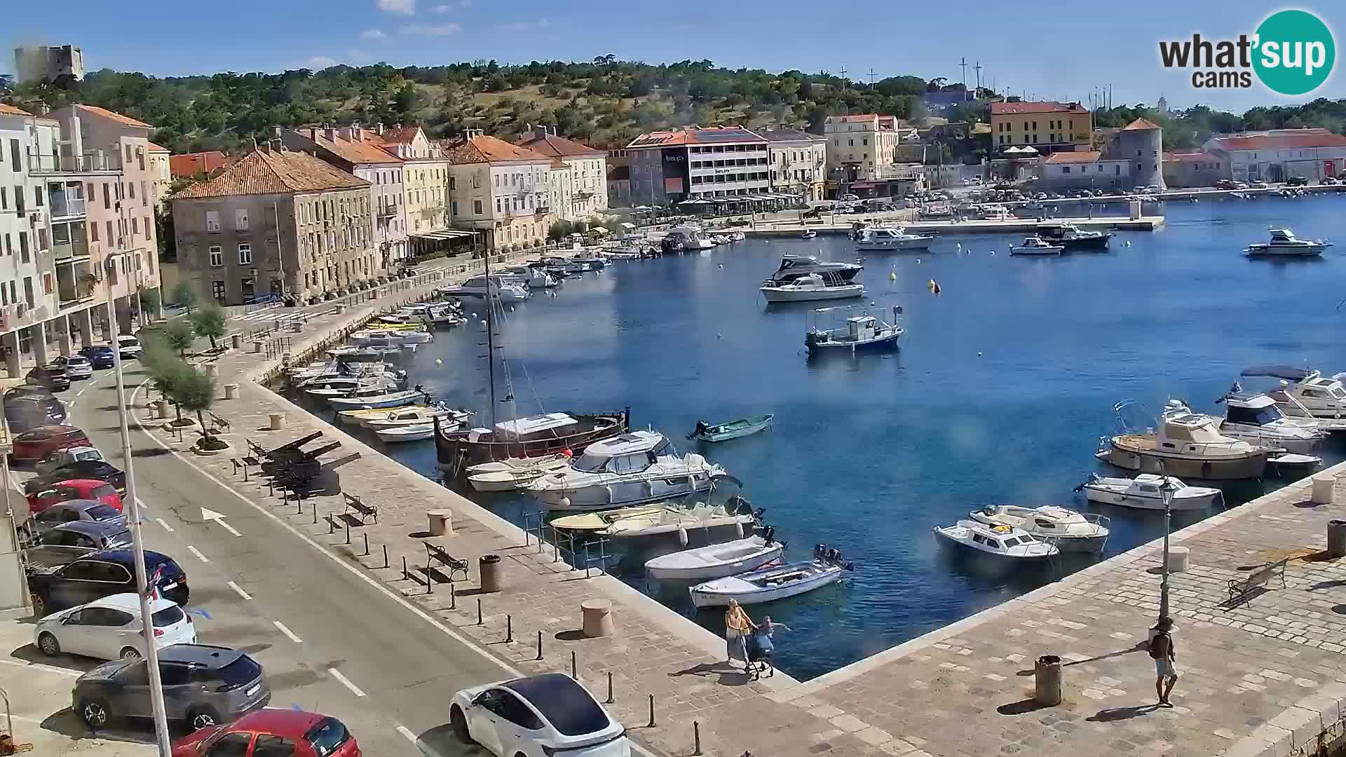 Webcam Senj – Panoramablick auf die Riva Senj