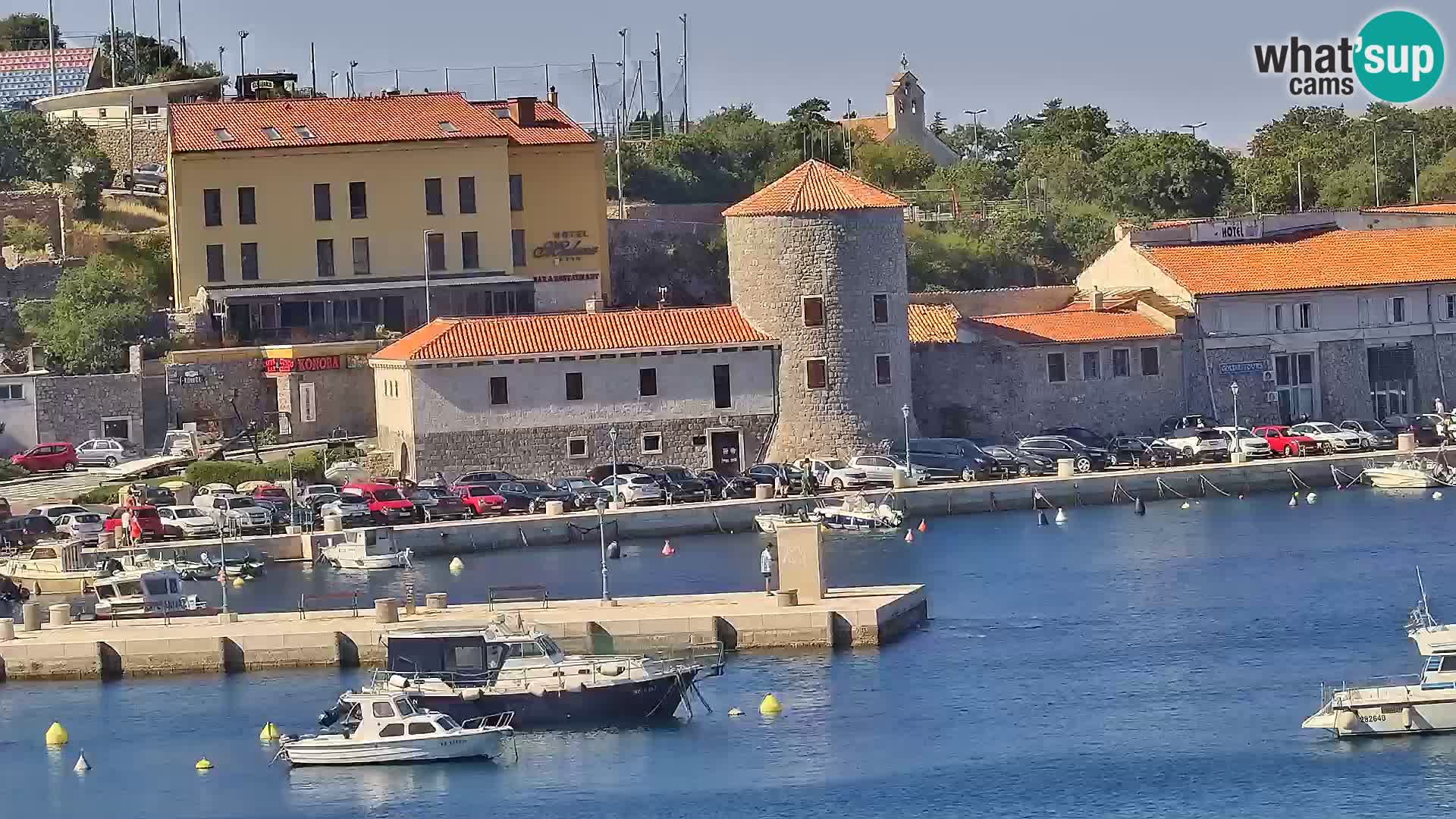 Webcam Senj – Panoramablick auf die Riva Senj
