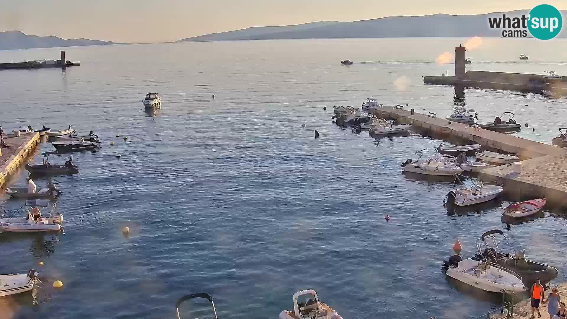 Livecam Senj – Vue panoramique de Senj riva