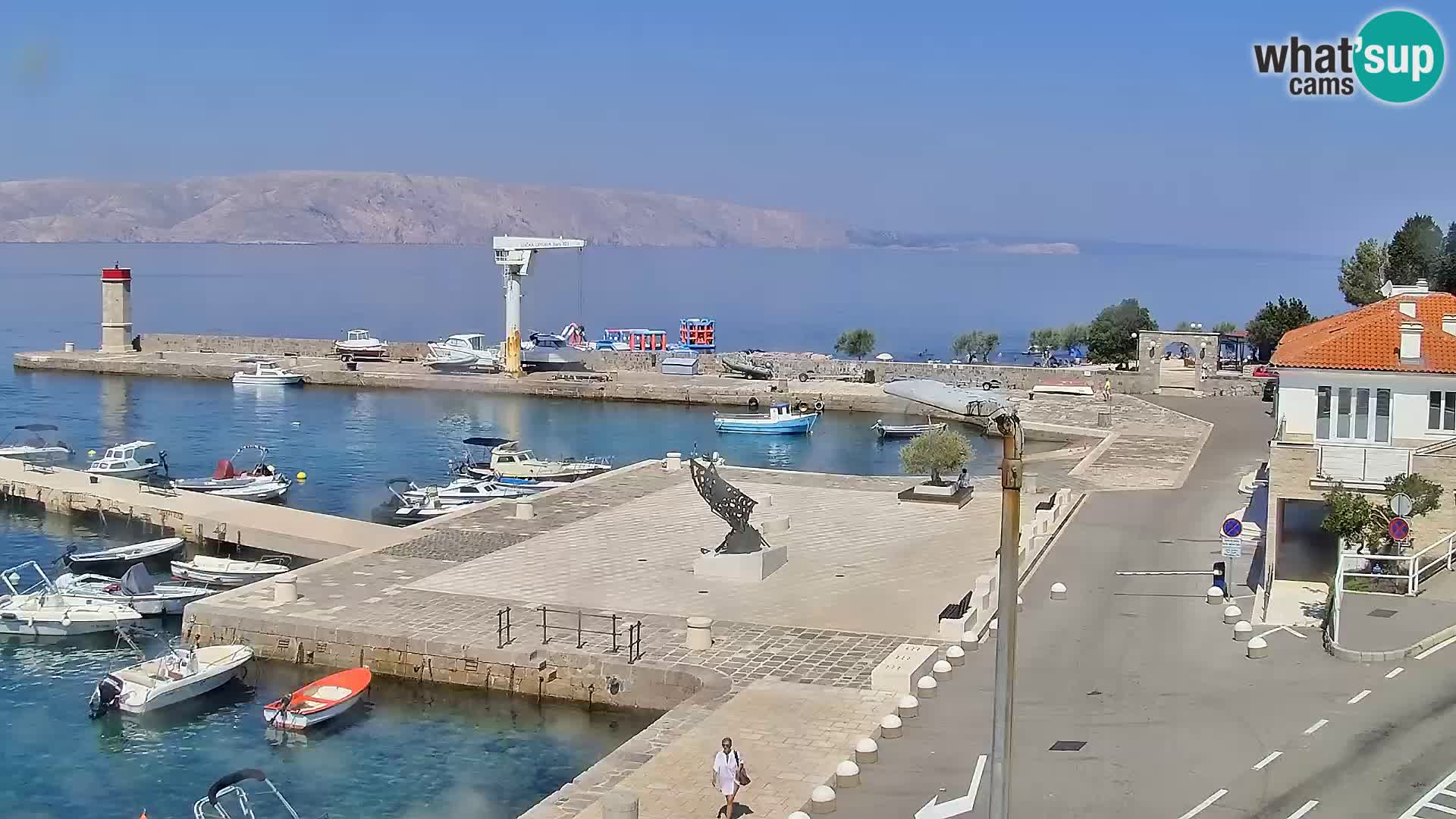 Livecam Senj – Vue panoramique de Senj riva