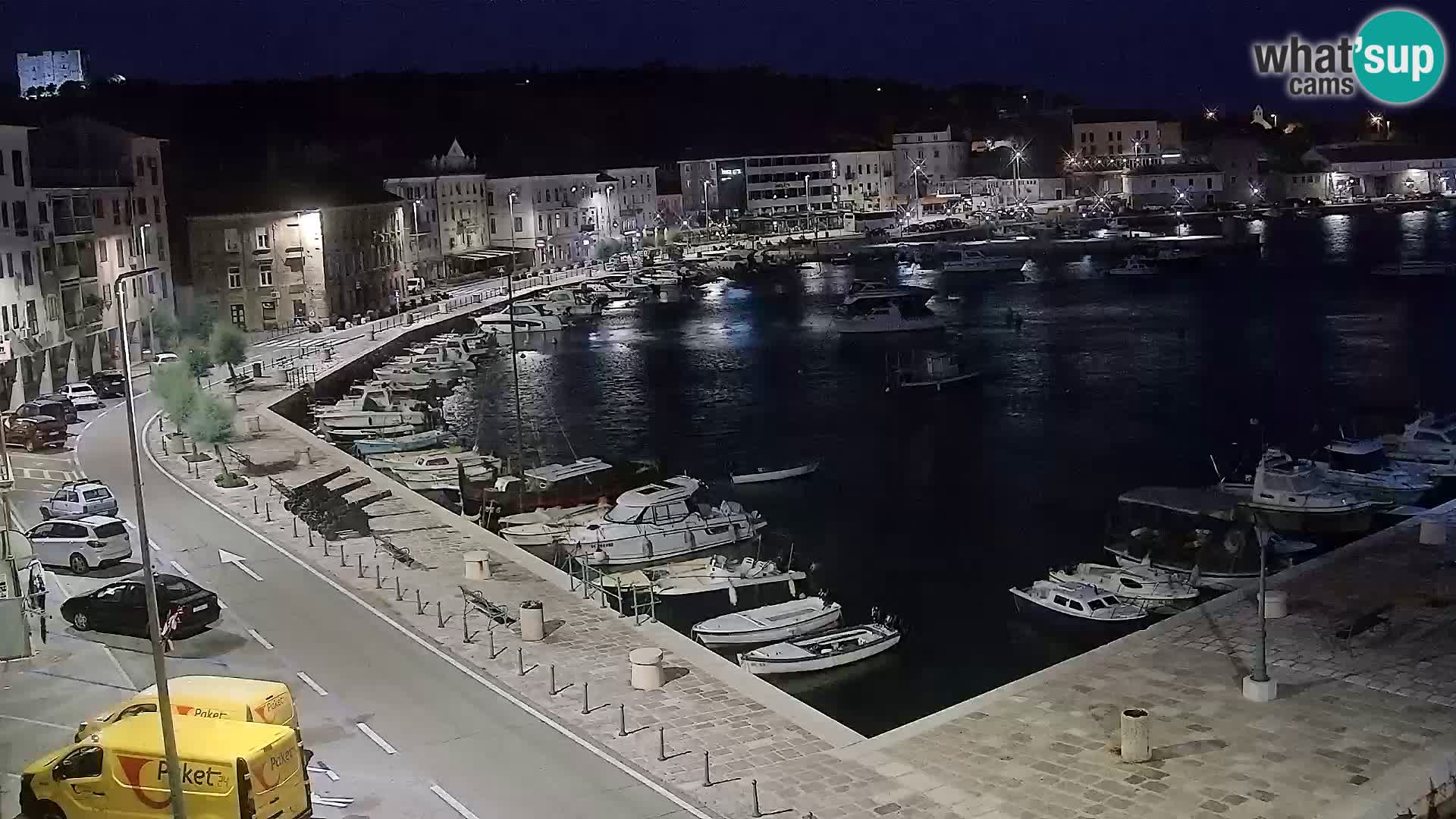 Webcam Senj – Panoramablick auf die Riva Senj