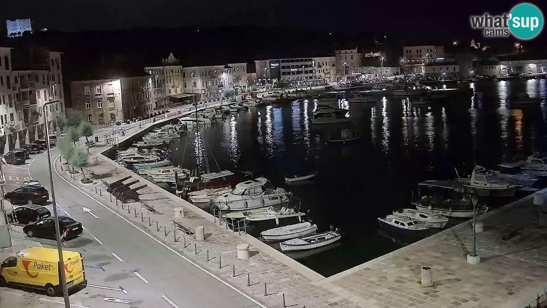 Webcam Senj – Panoramablick auf die Riva Senj