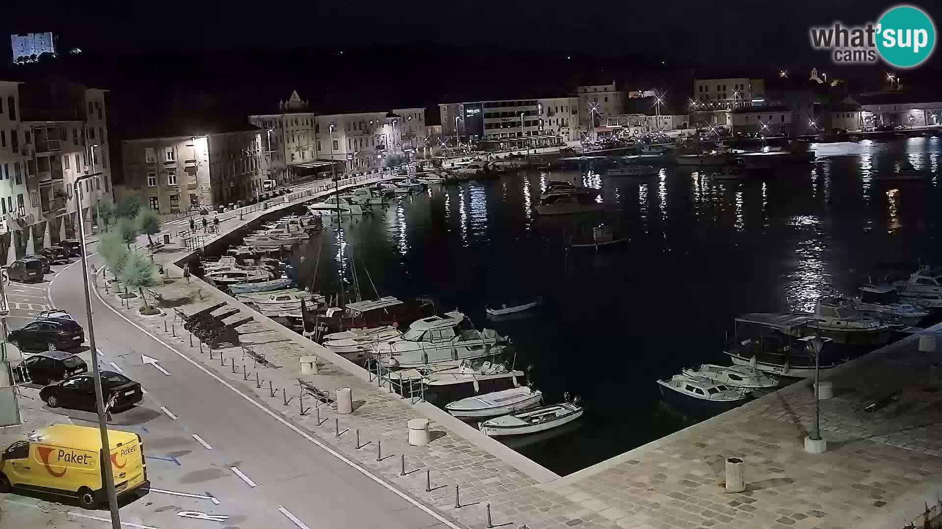 Livecam Senj – Vue panoramique de Senj riva