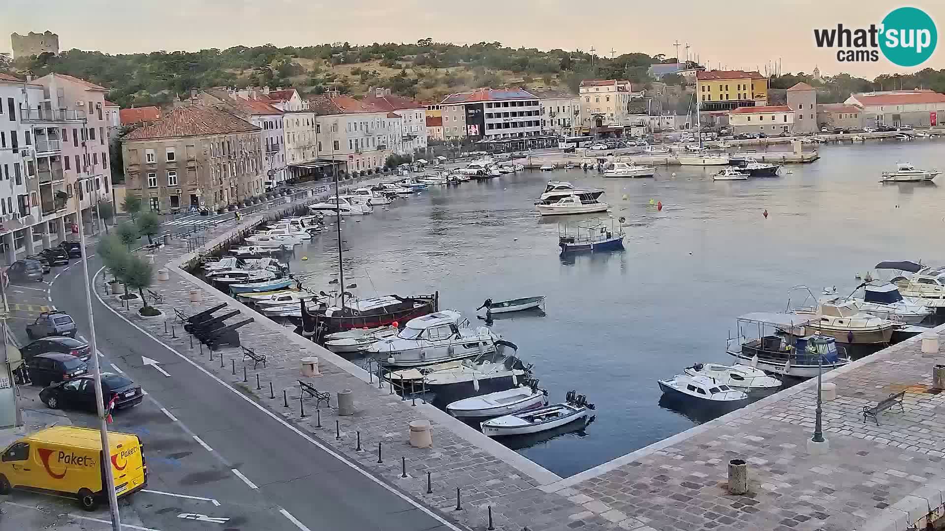 Livecam Senj – Vue panoramique de Senj riva