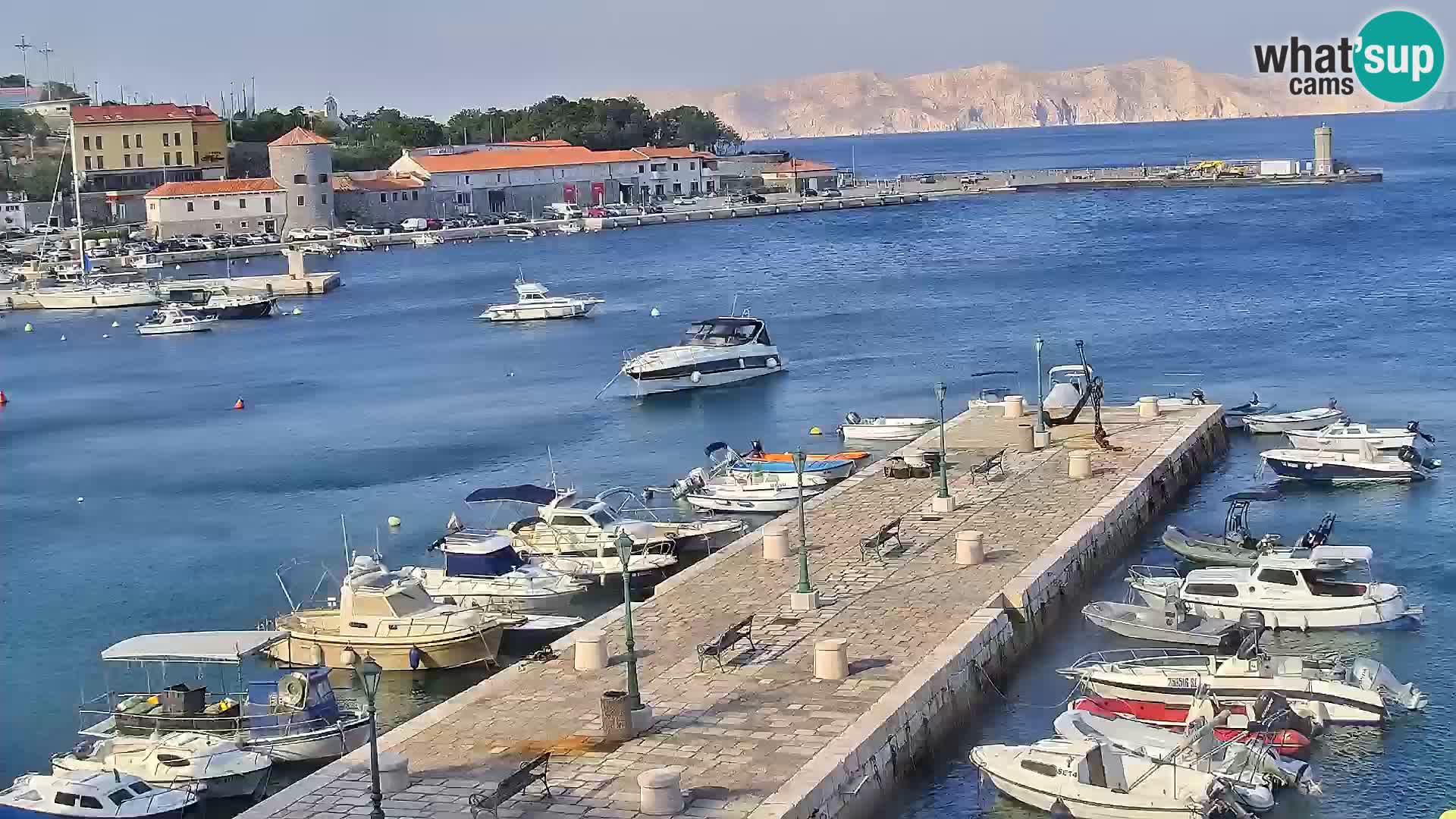 Webcam Senj – Panoramablick auf die Riva Senj
