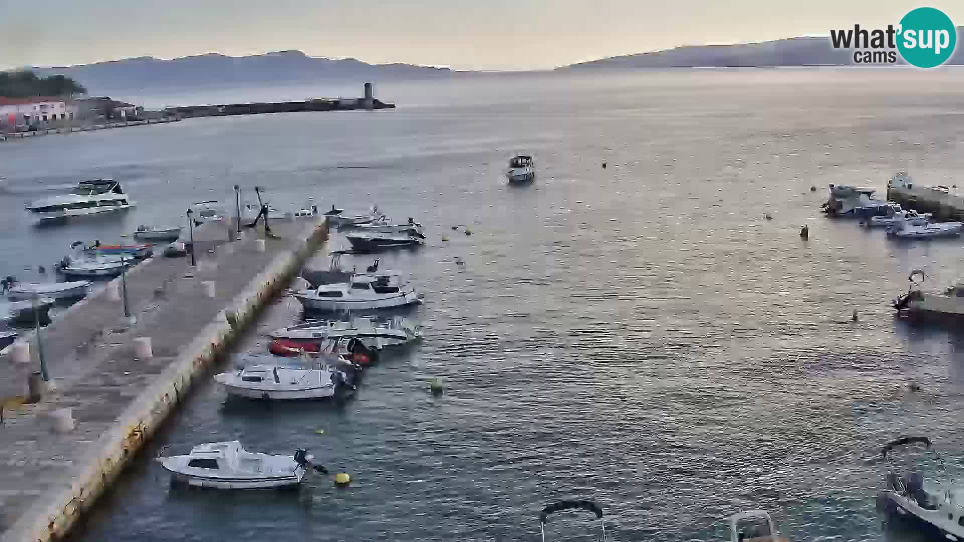 Webcam Senj – Panoramablick auf die Riva Senj