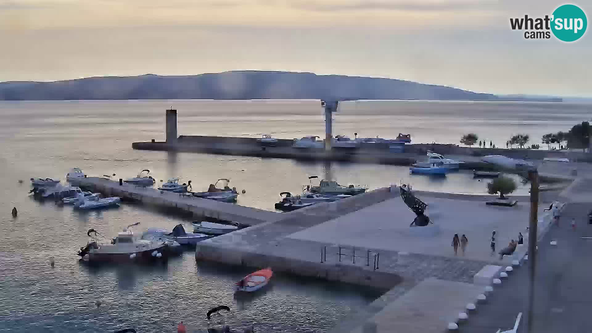 Livecam Senj – Vue panoramique de Senj riva