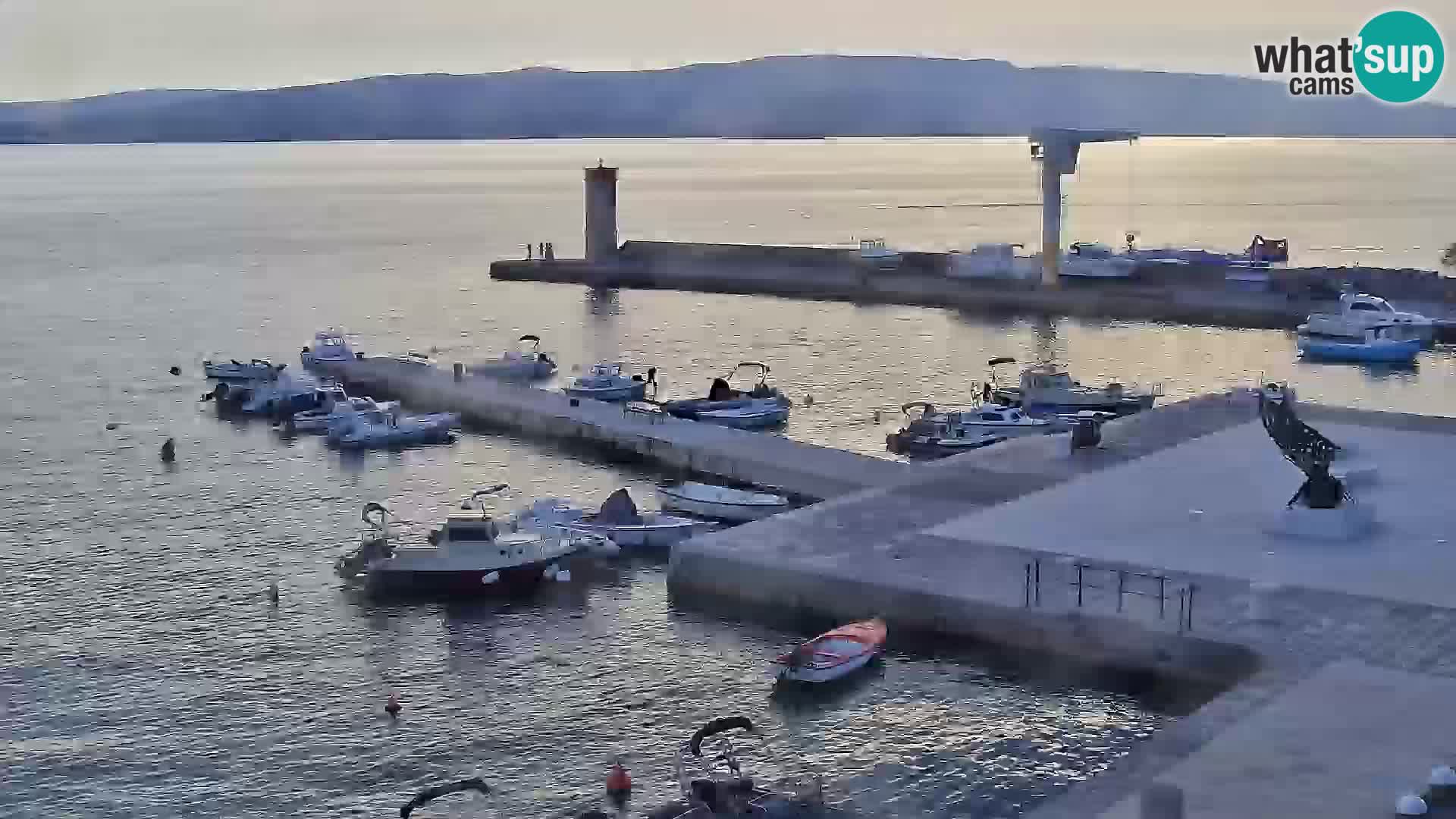 Webcam Senj – Panoramablick auf die Riva Senj
