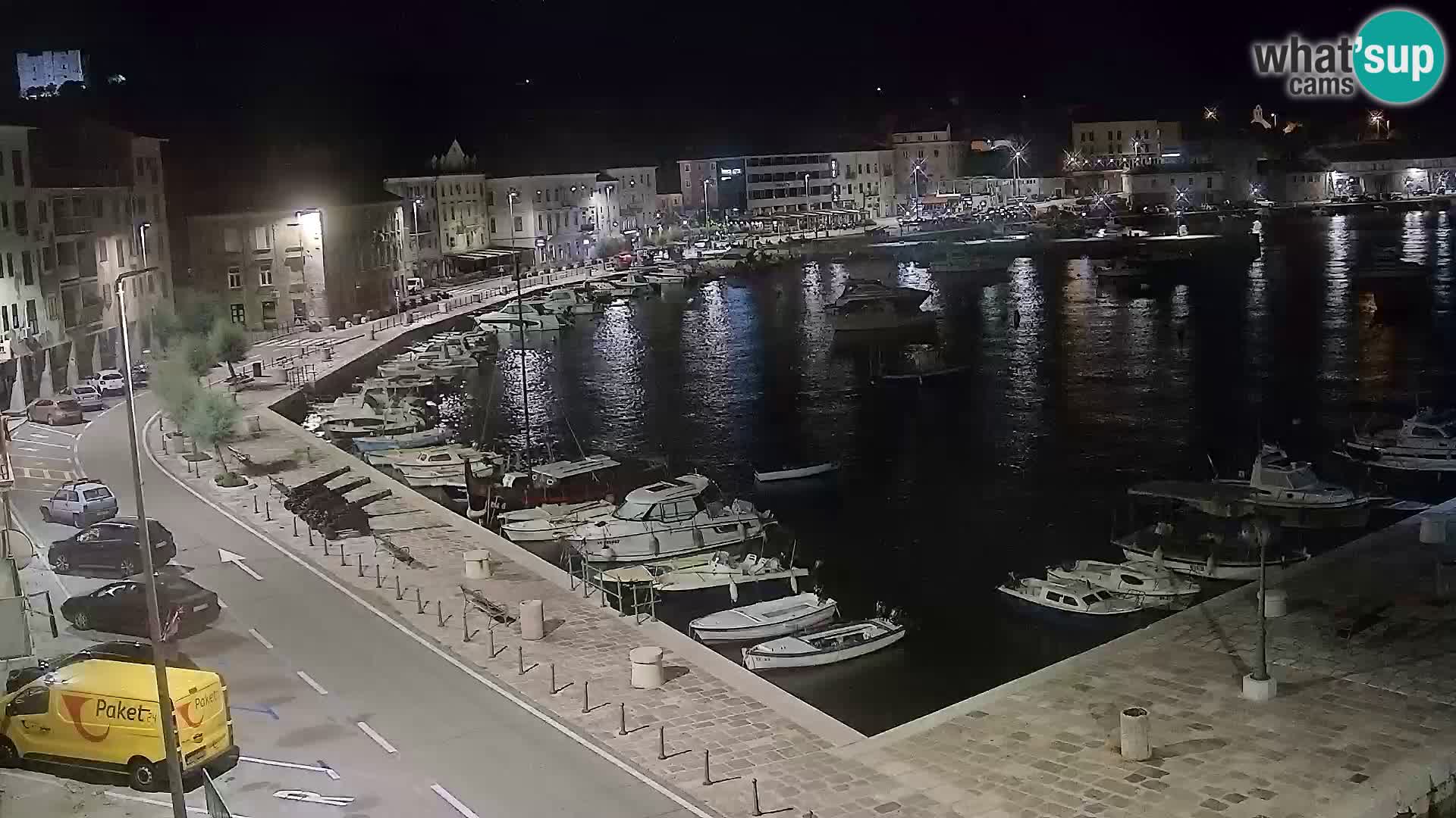 Webcam Senj – Panoramablick auf die Riva Senj