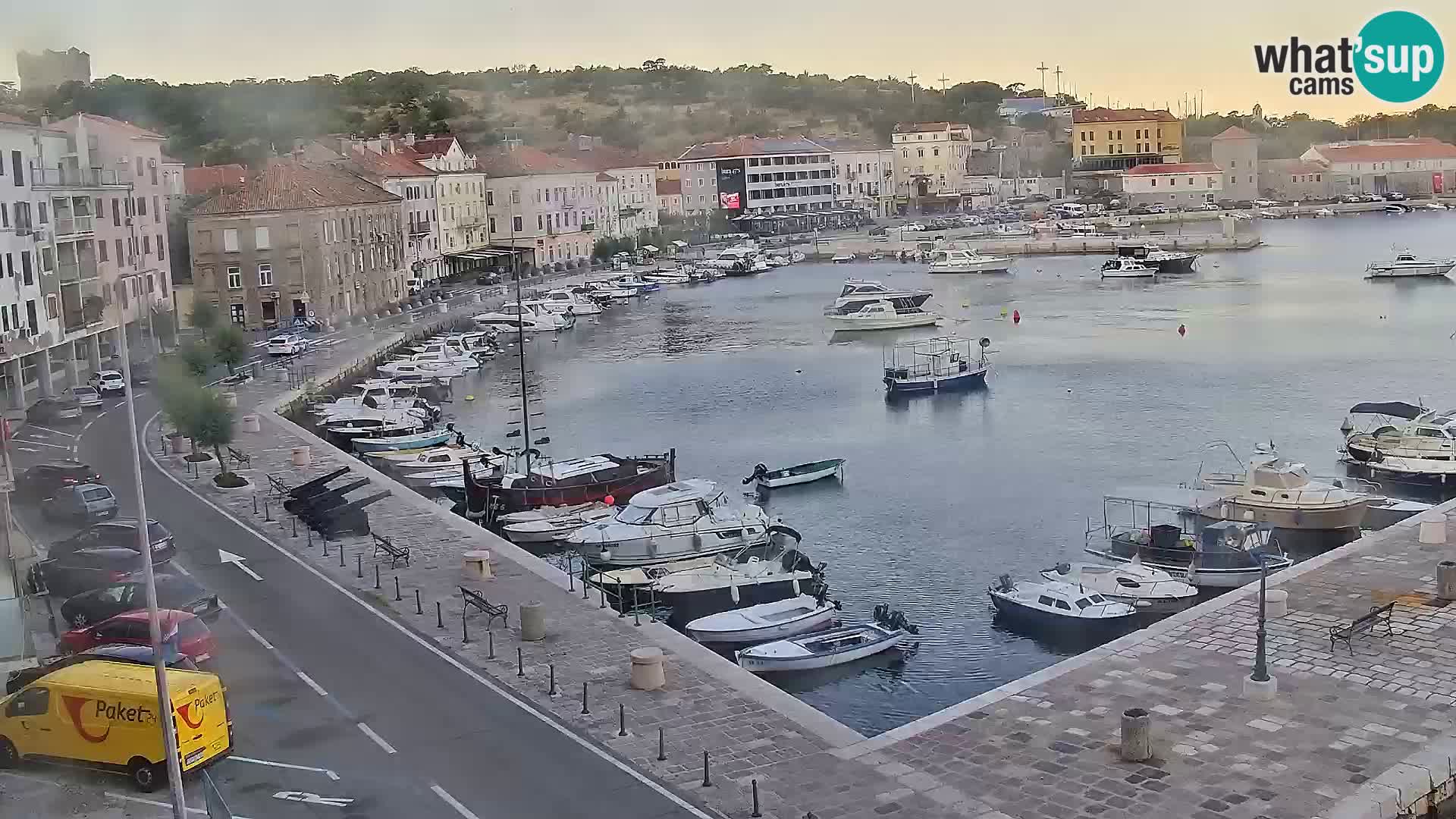 Webcam Senj – Panoramablick auf die Riva Senj