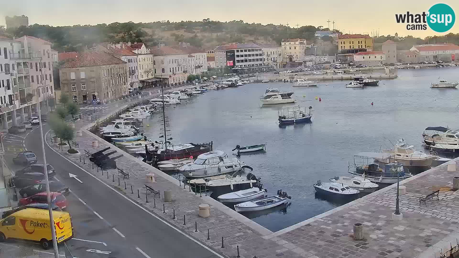 Webcam Senj – Panoramablick auf die Riva Senj