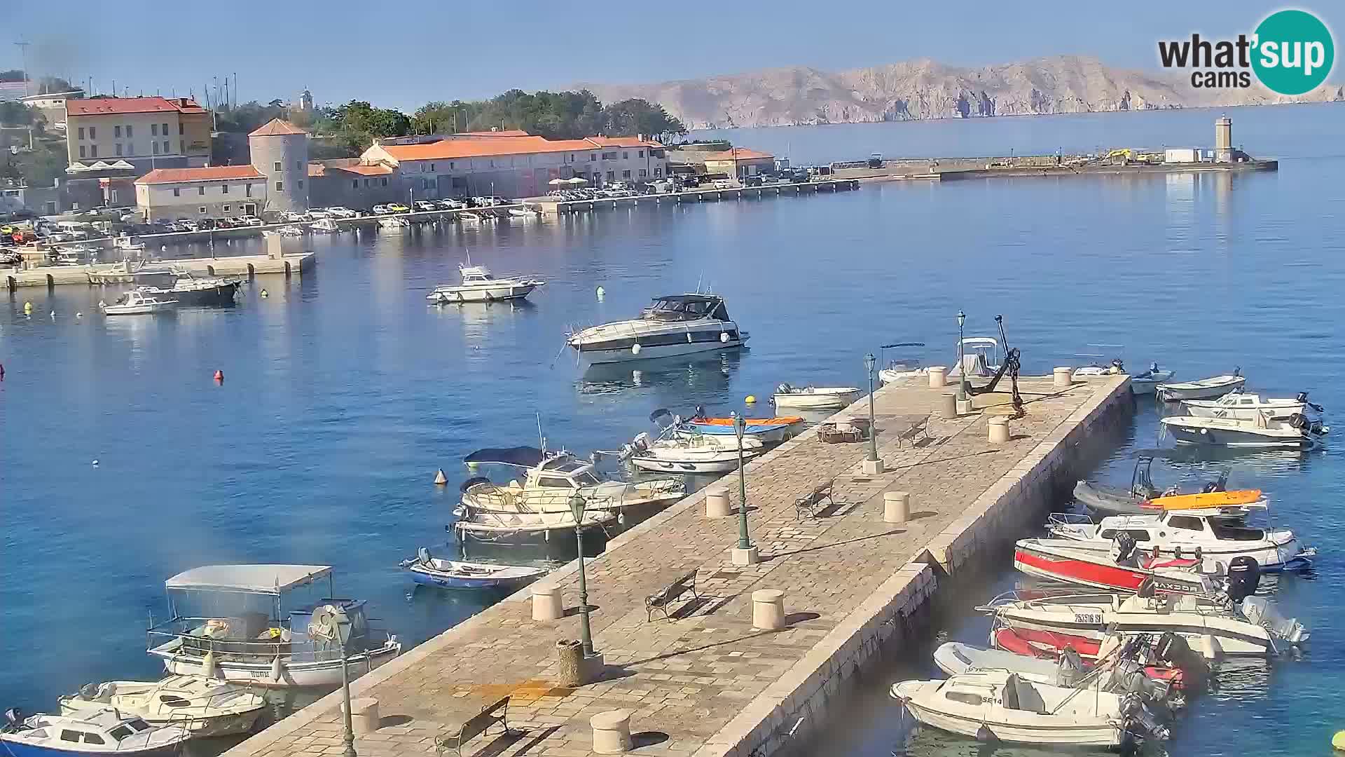Kamera u živo Senj – Panoramski pogled na senjsku rivu