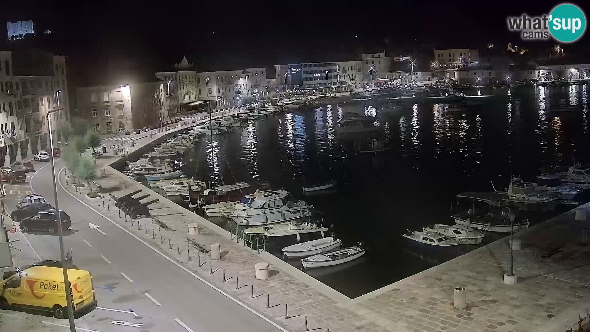 Livecam Senj – Vue panoramique de Senj riva