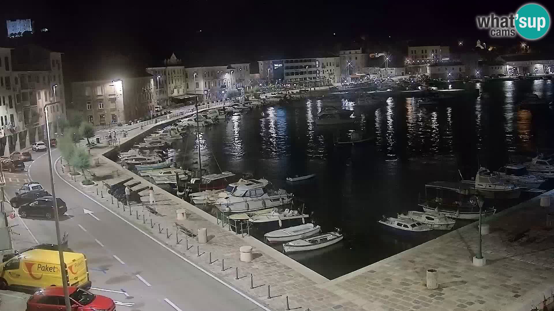 Livecam Senj – Vue panoramique de Senj riva