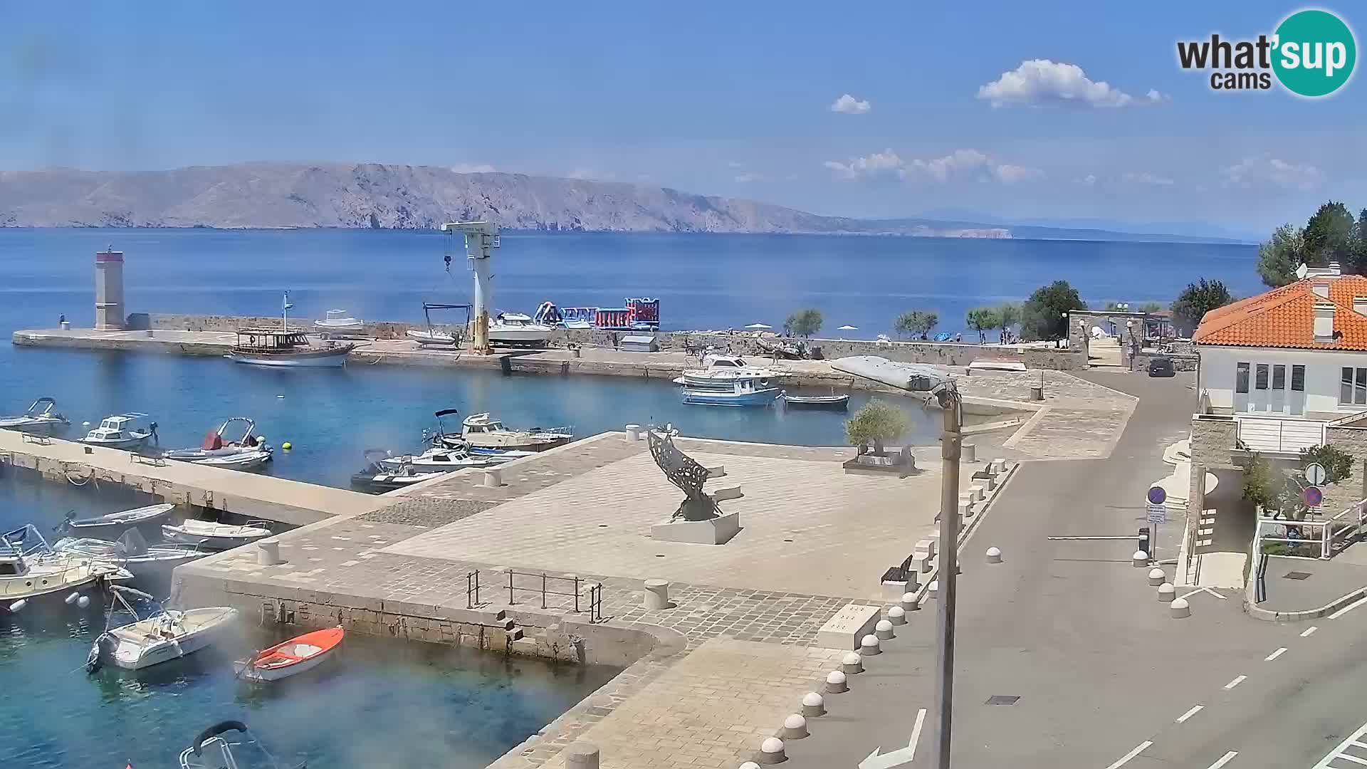Webcam Senj – Panoramablick auf die Riva Senj