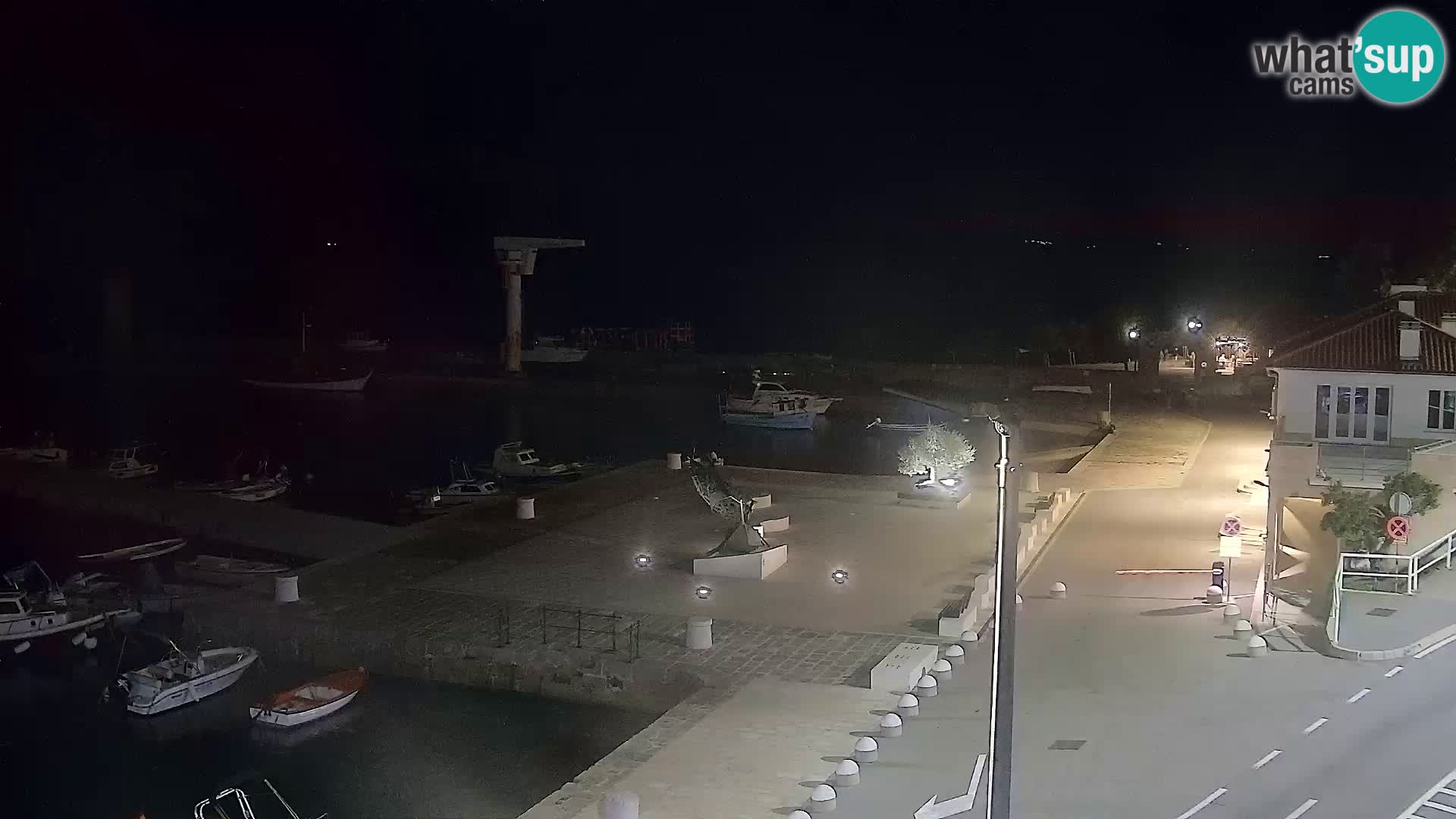 Livecam Senj – Vue panoramique de Senj riva