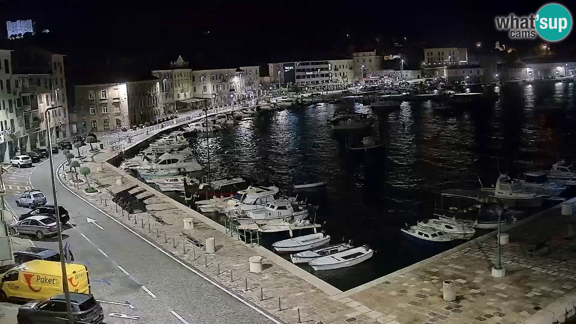 Livecam Senj – Vue panoramique de Senj riva