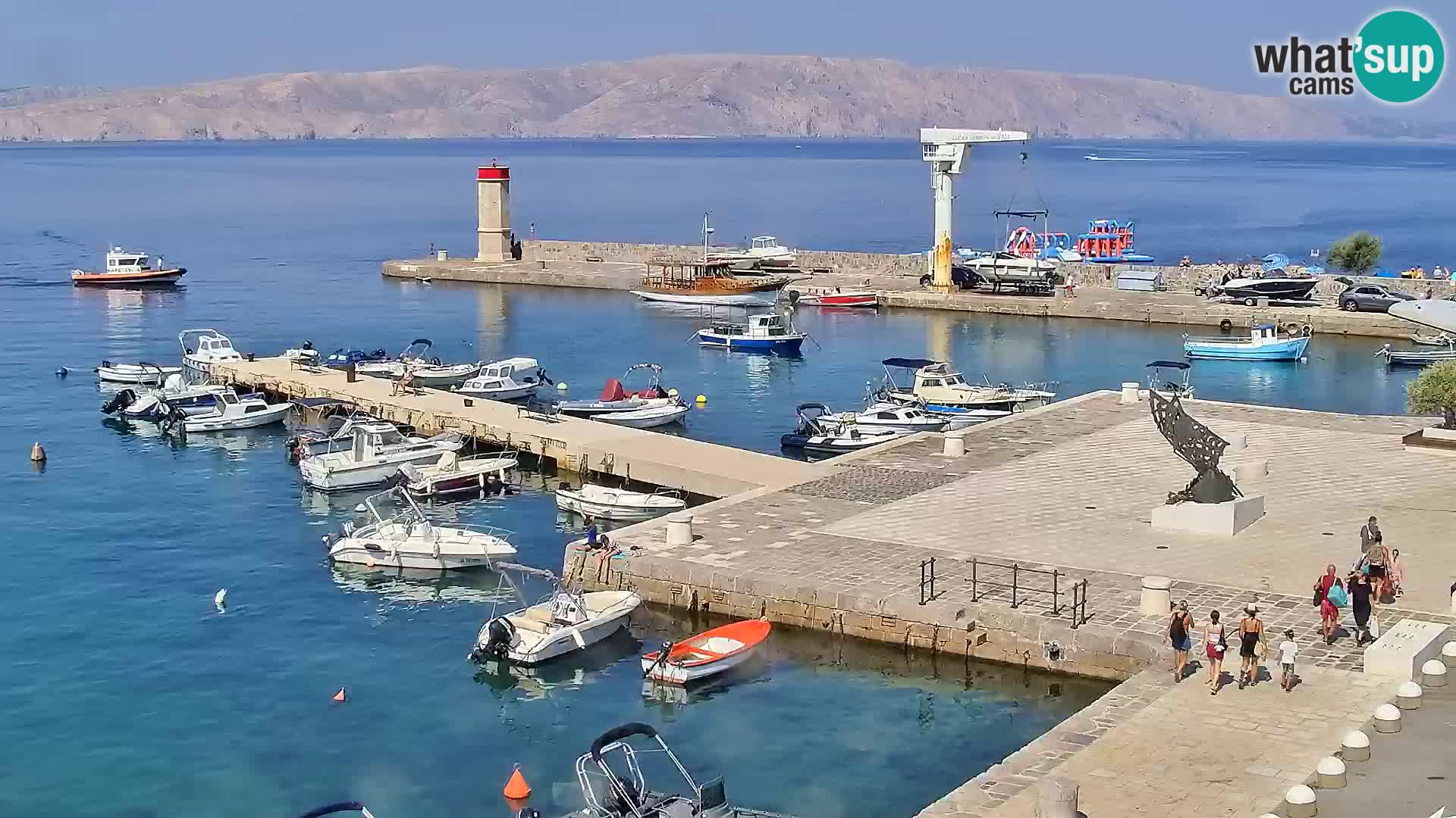 Webcam Senj – Panoramablick auf die Riva Senj