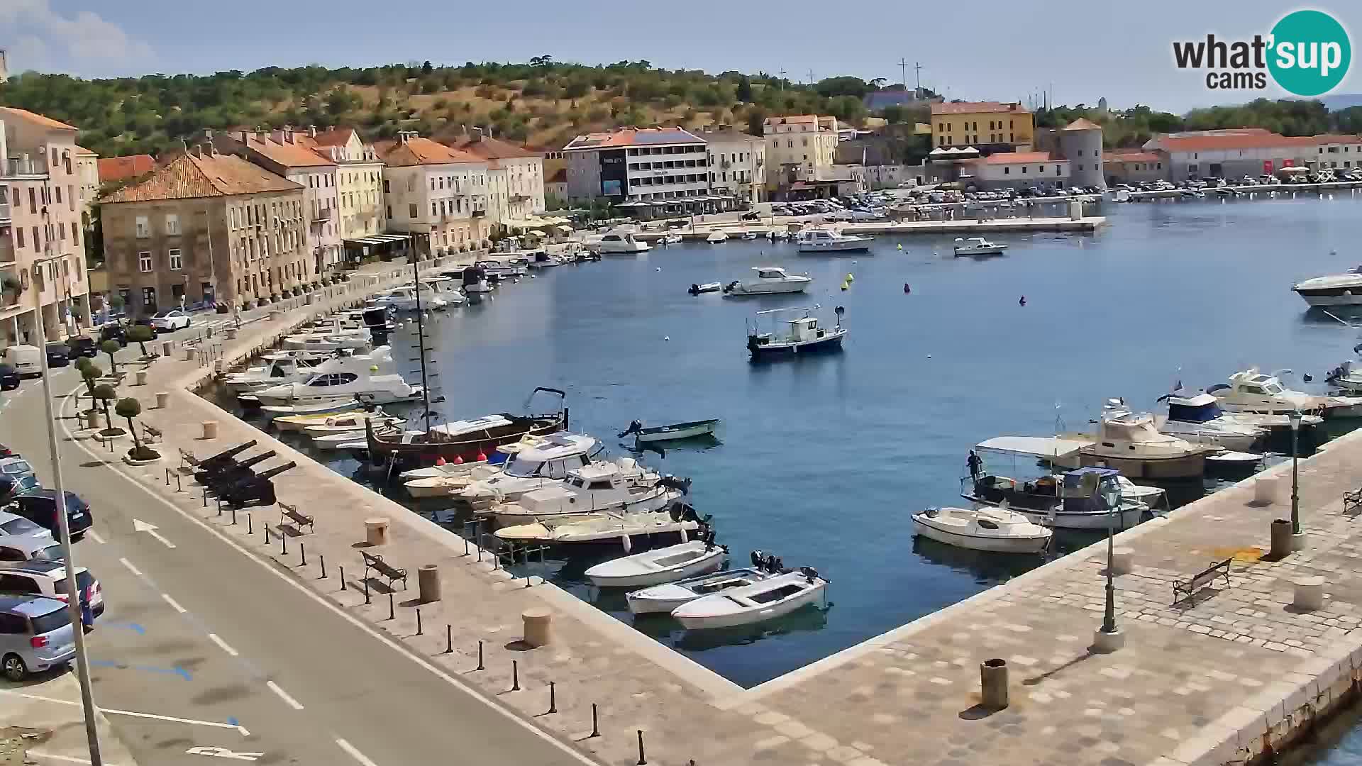 Webcam Senj – Panoramablick auf die Riva Senj
