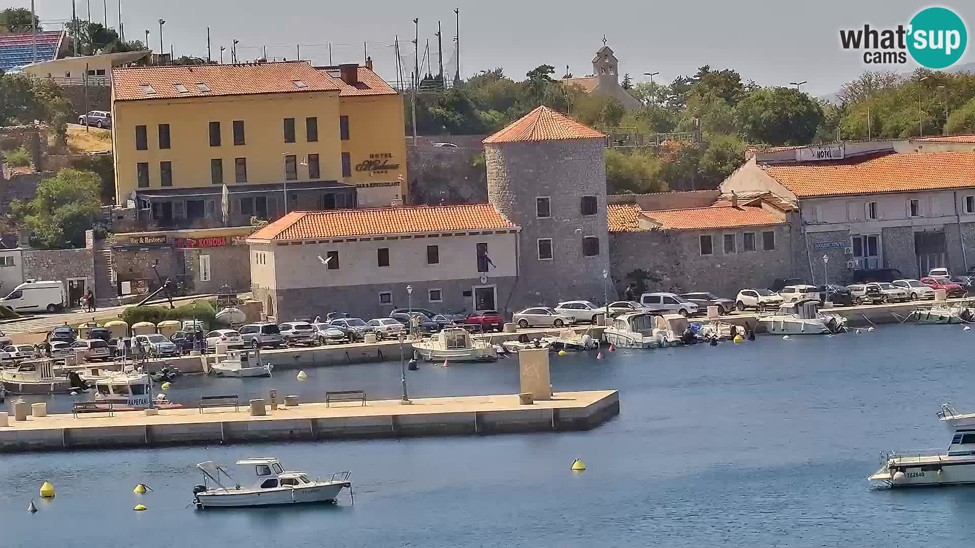 Webcam Senj – Panoramablick auf die Riva Senj